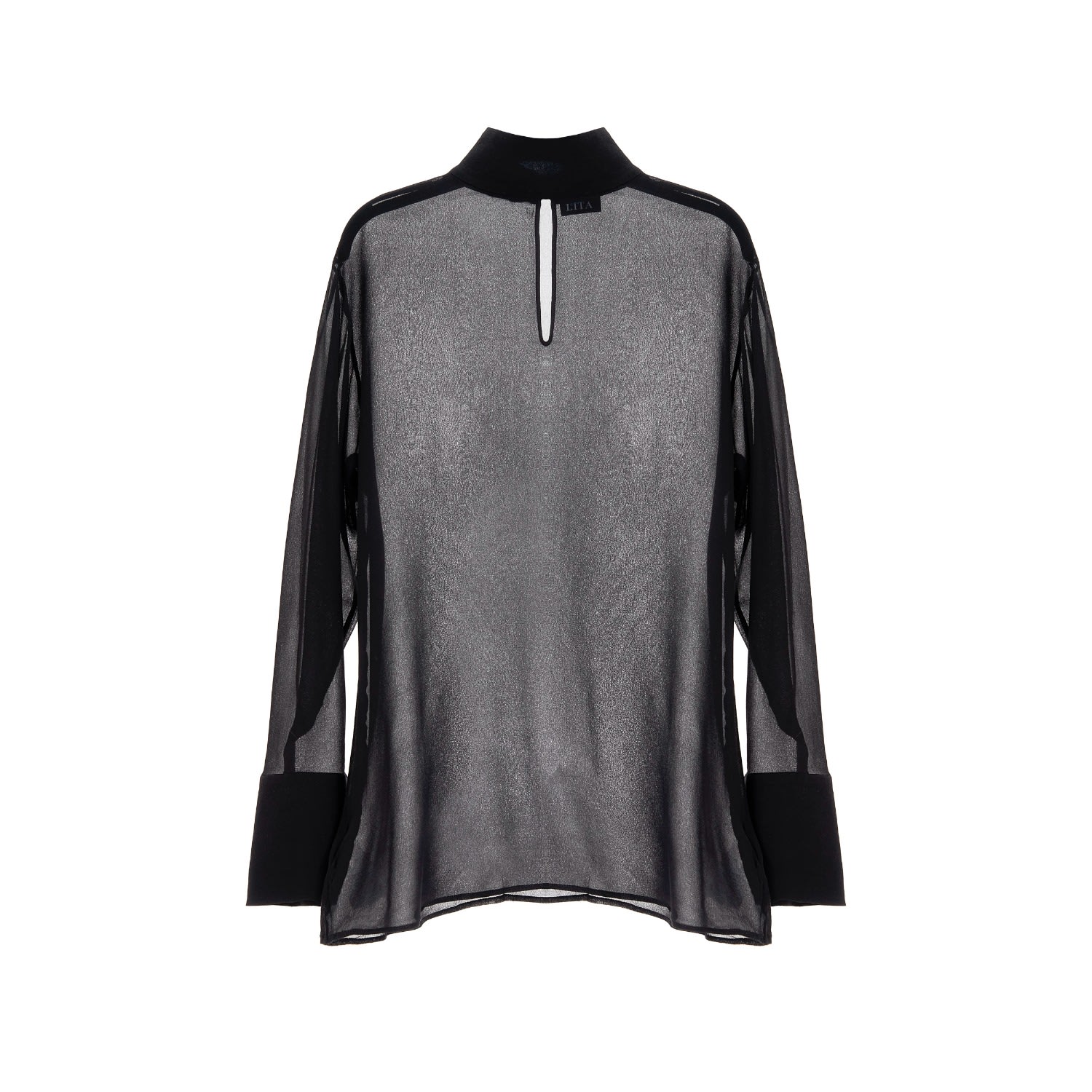 Lita Couture Women's Oversized Blouse In Black In Black