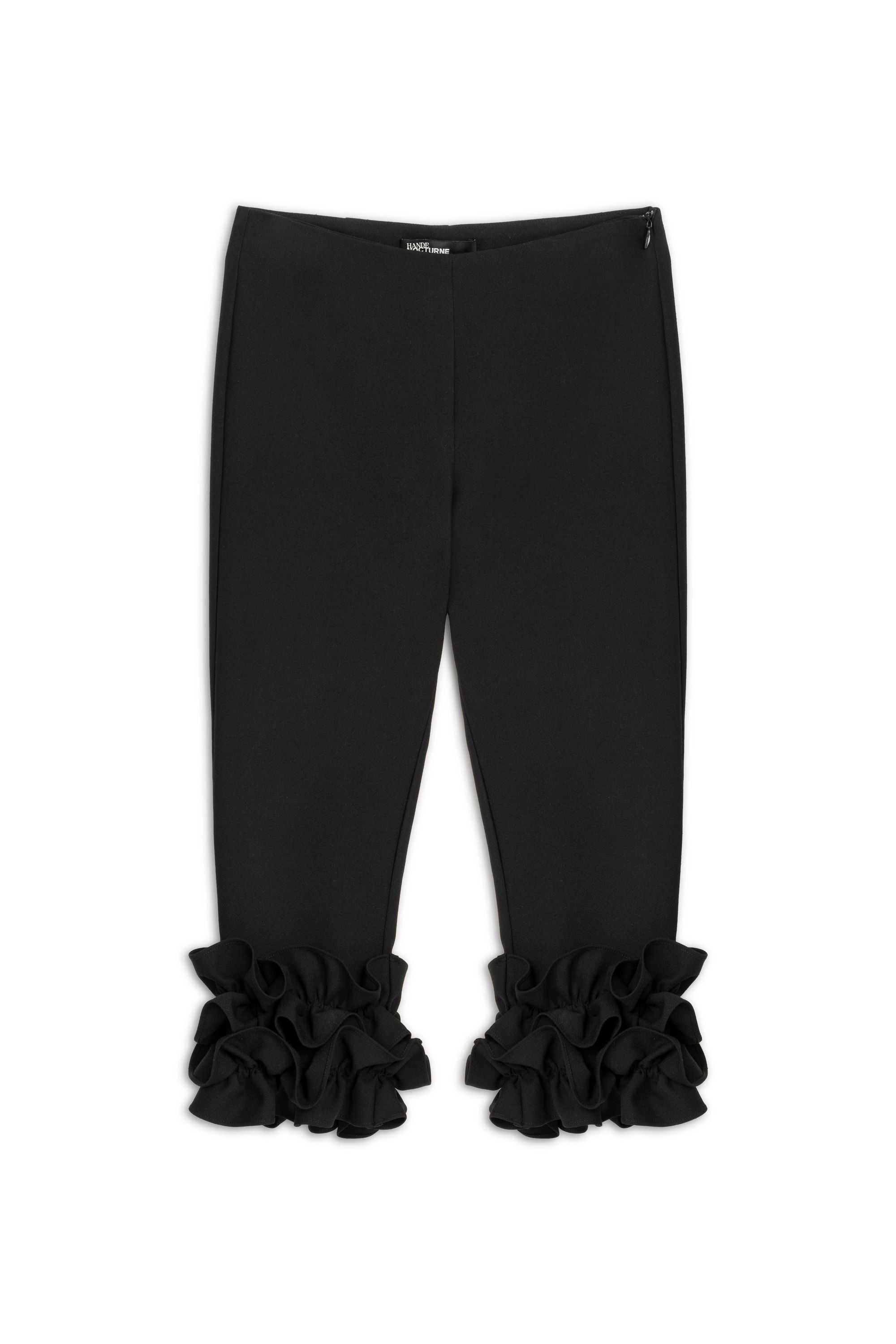 Nocturne Bermuda Pants With Ruffle Details