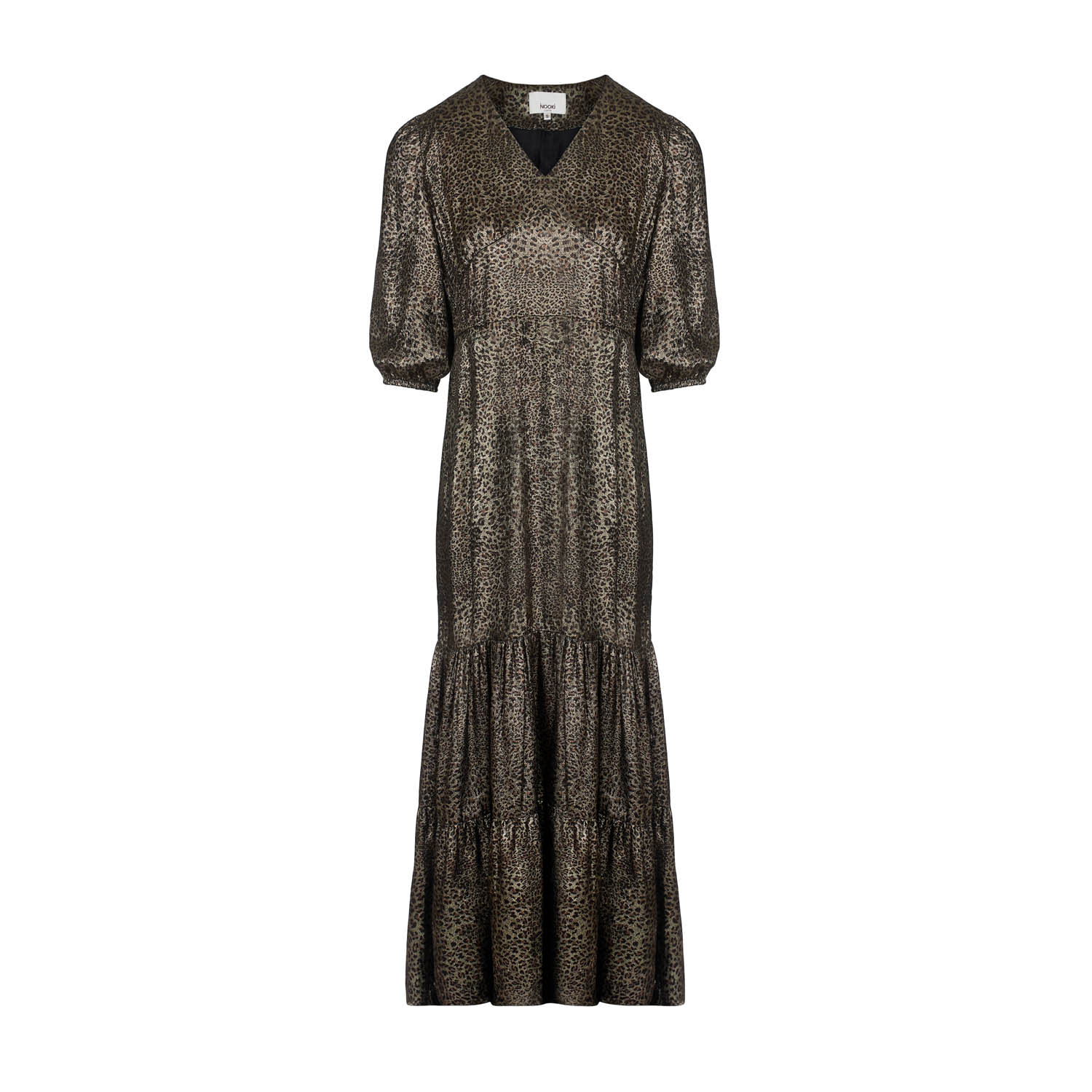 Nooki Design Women's Gold / Brown Vivianna Lame Dress In Green