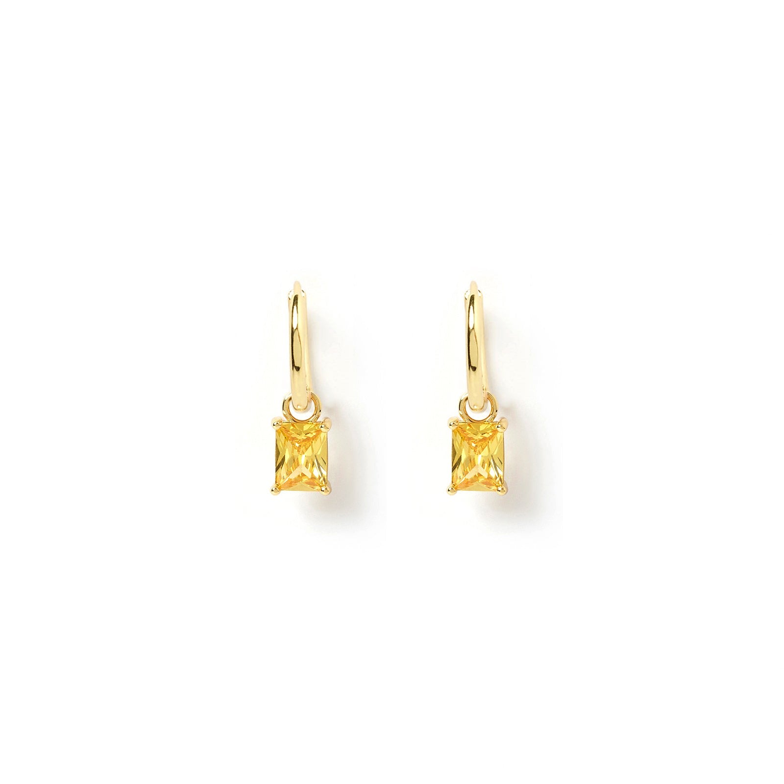 Arms Of Eve Women's Yellow Birthstone Charm Earrings In Yellow