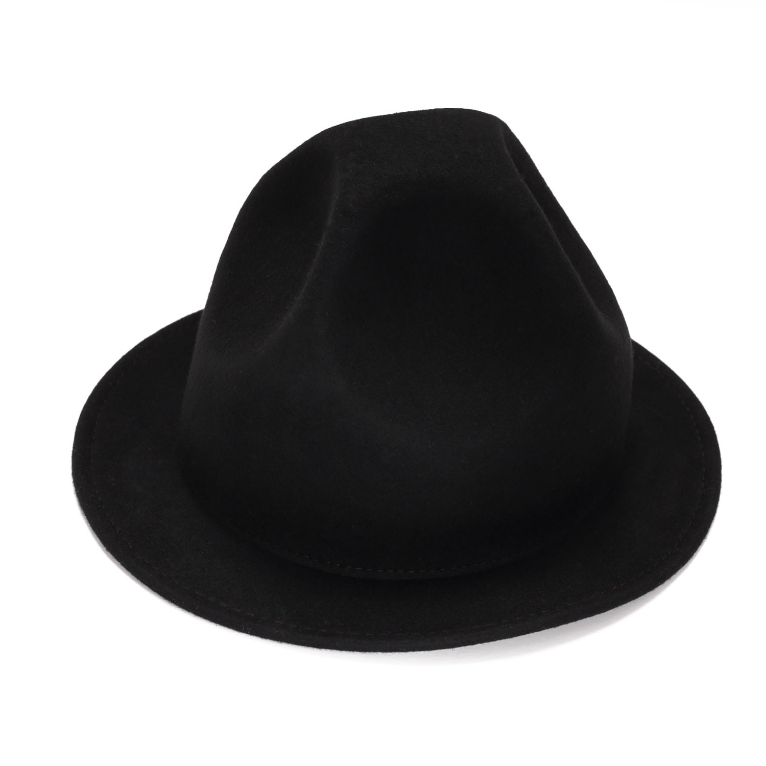 Women’s Black Unique Stylish Felt Hat Extra Large Justine Hats