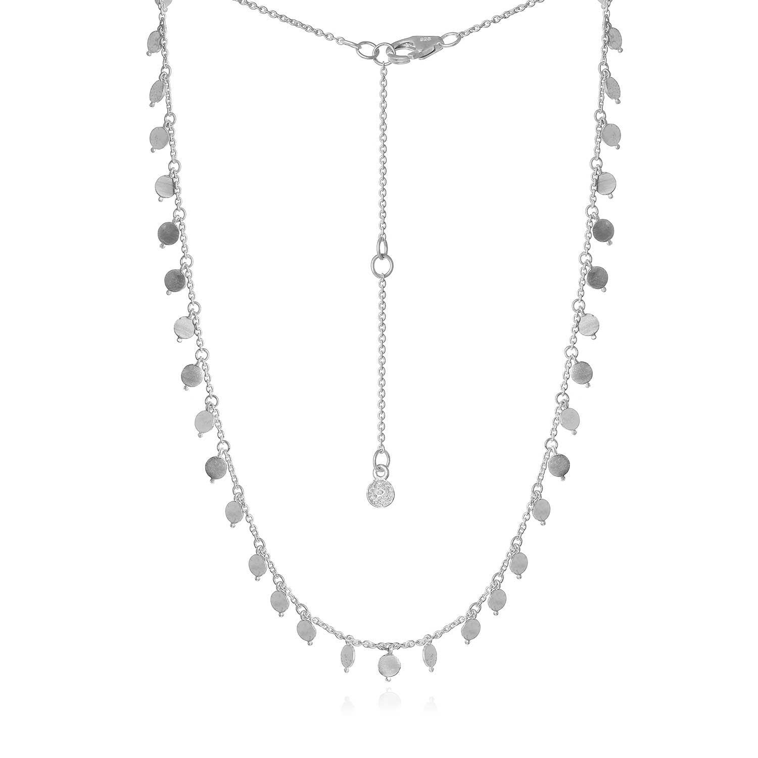 Moon London Women's Multi Disk Sterling Silver Choker Necklace In Silver