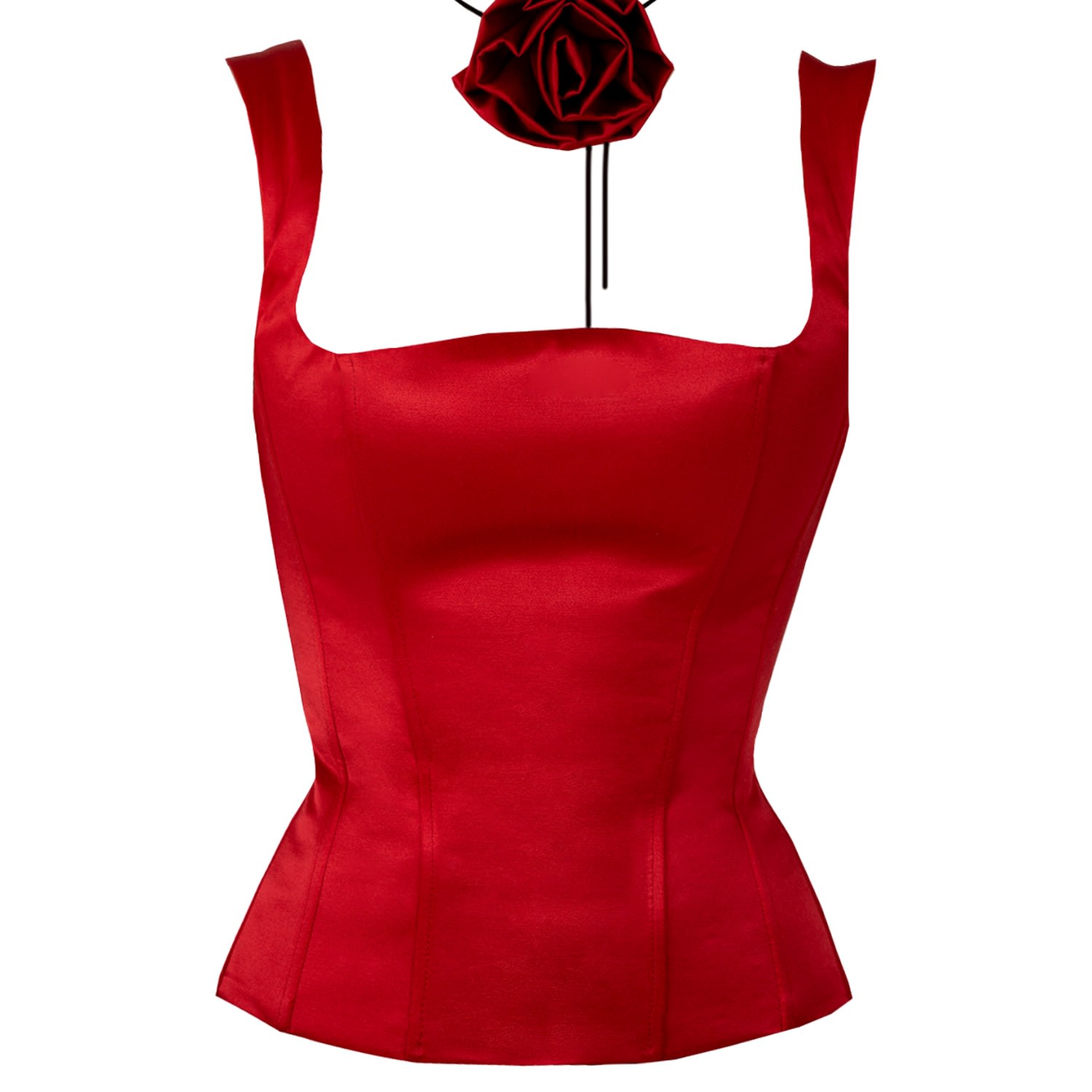 La Musa Women's Red Royal Corset In Red
