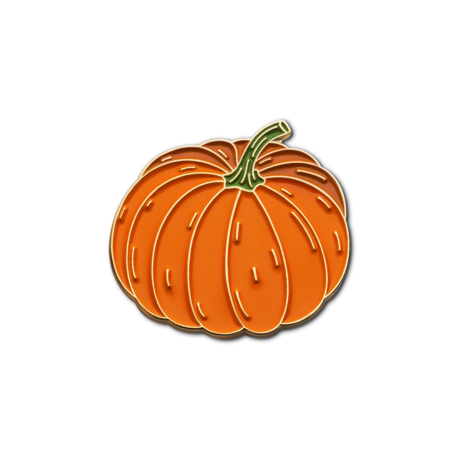 Make Heads Turn Women's Orange / Gold / Green Enamel Pin Pumpkin In Orange