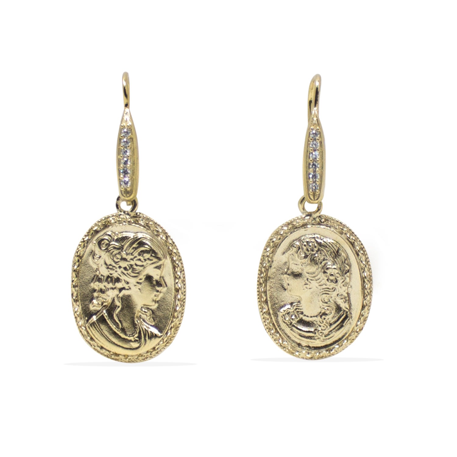 Vintouch Italy Women's Proserpine Gold-plated Earrings In Gold