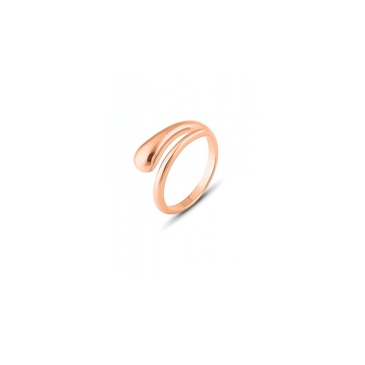 Women’s Signature Sterling Silver Stacking Snake Ring - Rose Gold Spero London