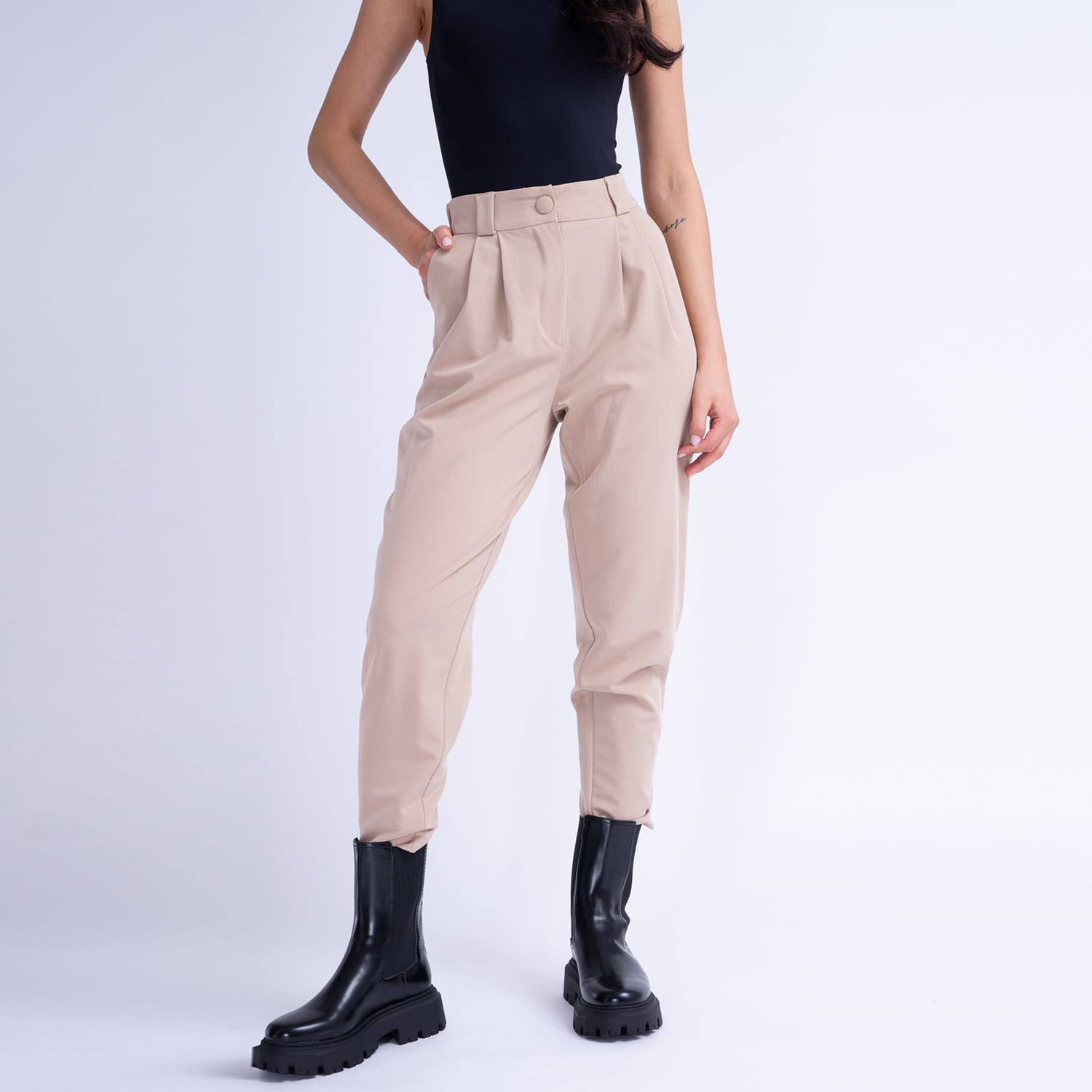 Buy Beige Trousers & Pants for Women by Aesthetic Bodies Online