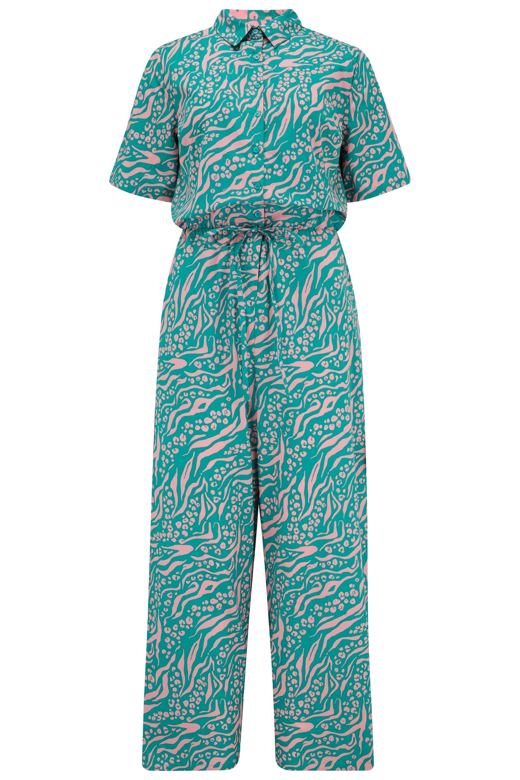 Women’s Thelma Jumpsuit Green, Pink Animal Combo Extra Small Sugarhill Brighton