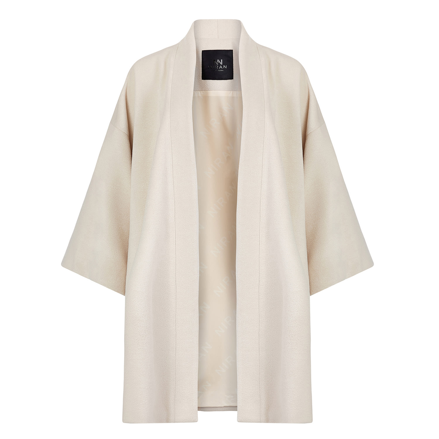 Women's Neutrals Silvia Cream Wool Kimono Jacket | One Size | Niran