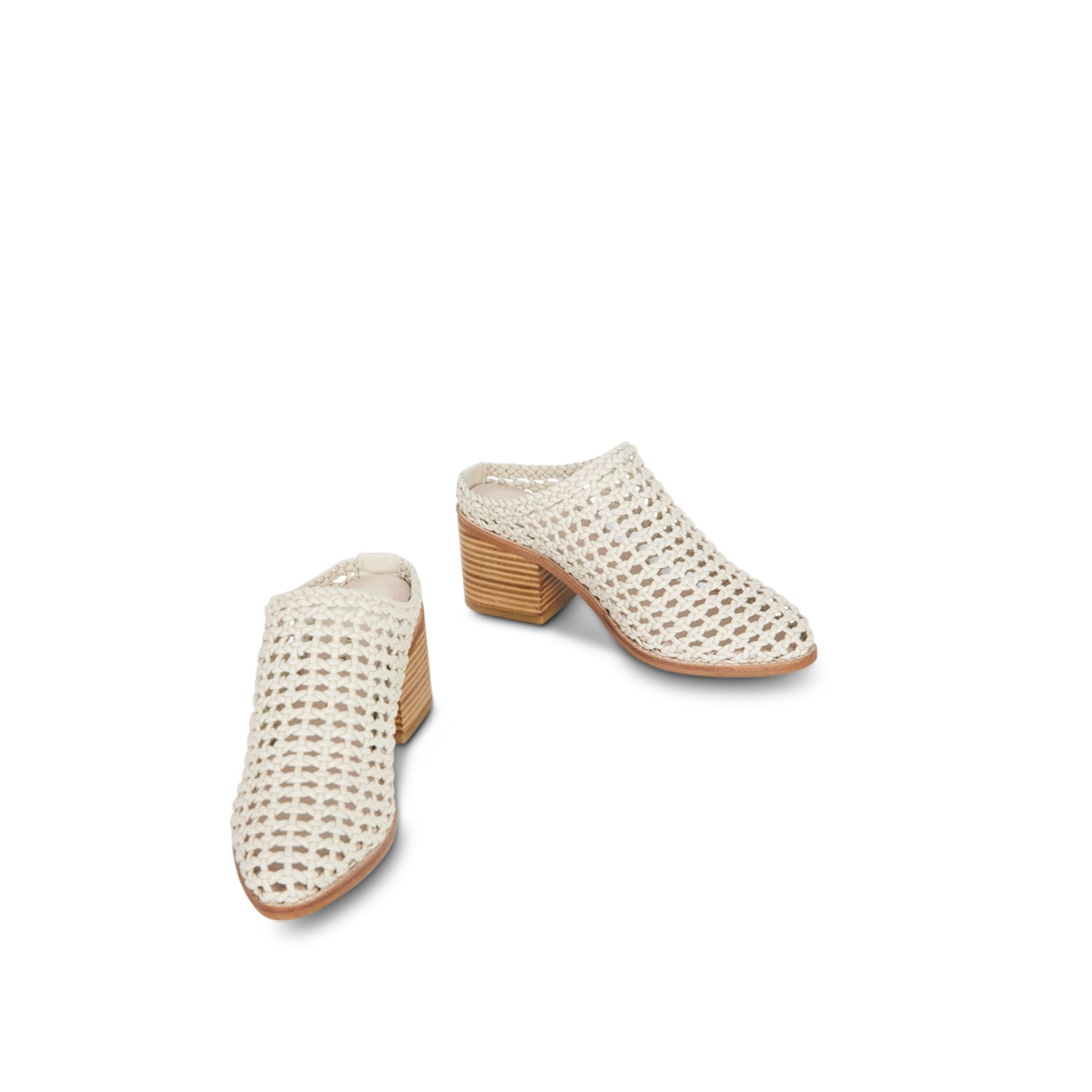 Intentionally Blank Women's Caps Heeled Mule-white In White
