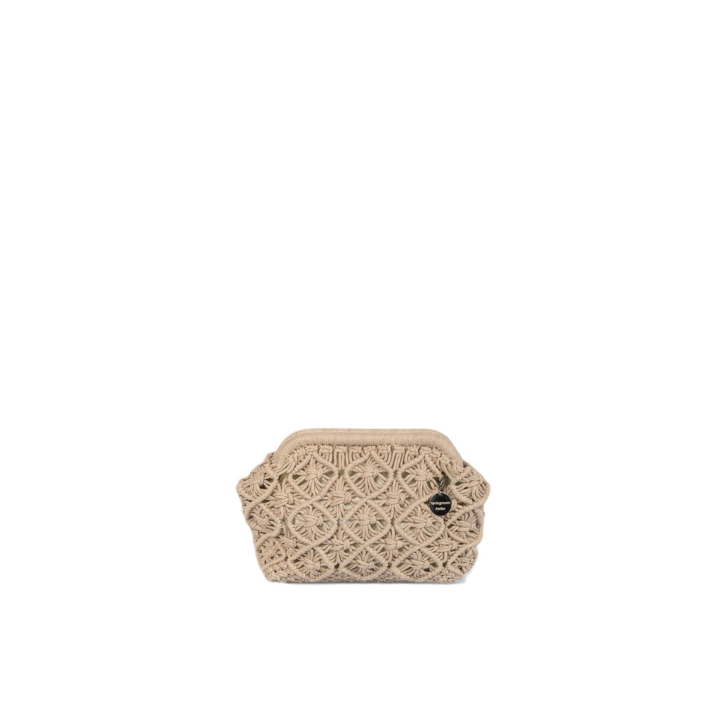 Springmoonatelier Women's Neutrals Mink Macrome Handbag