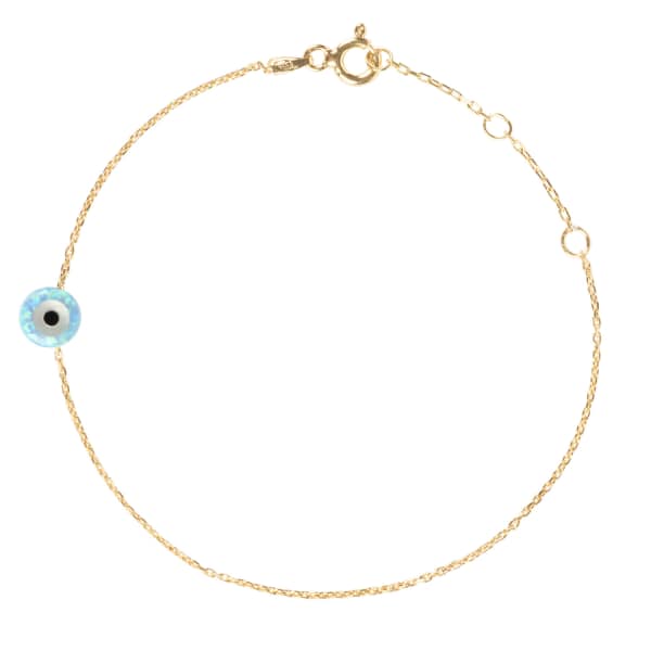 LATELITA LONDON Mini Opalite Evil Eye Bracelet Gold