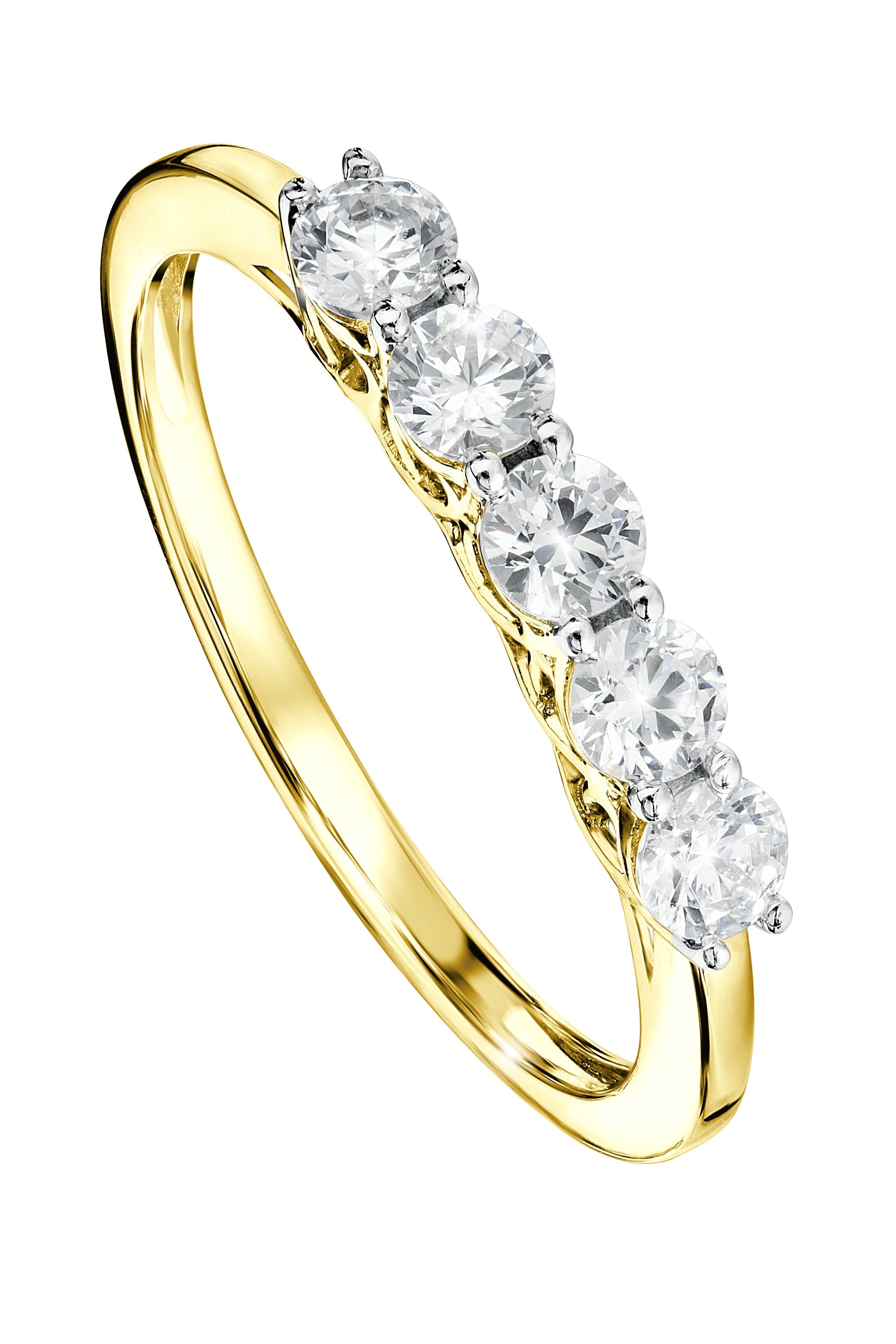 Women’s Elsie Yellow Gold Half Carat Lab Grown Diamond Ring Created Brilliance