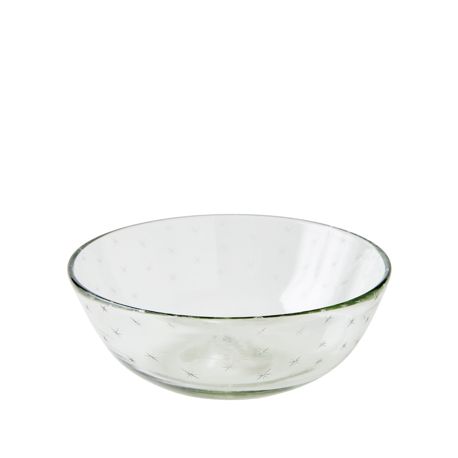 Half Past Seven White Starry Night Small Bowl — Clear In White
