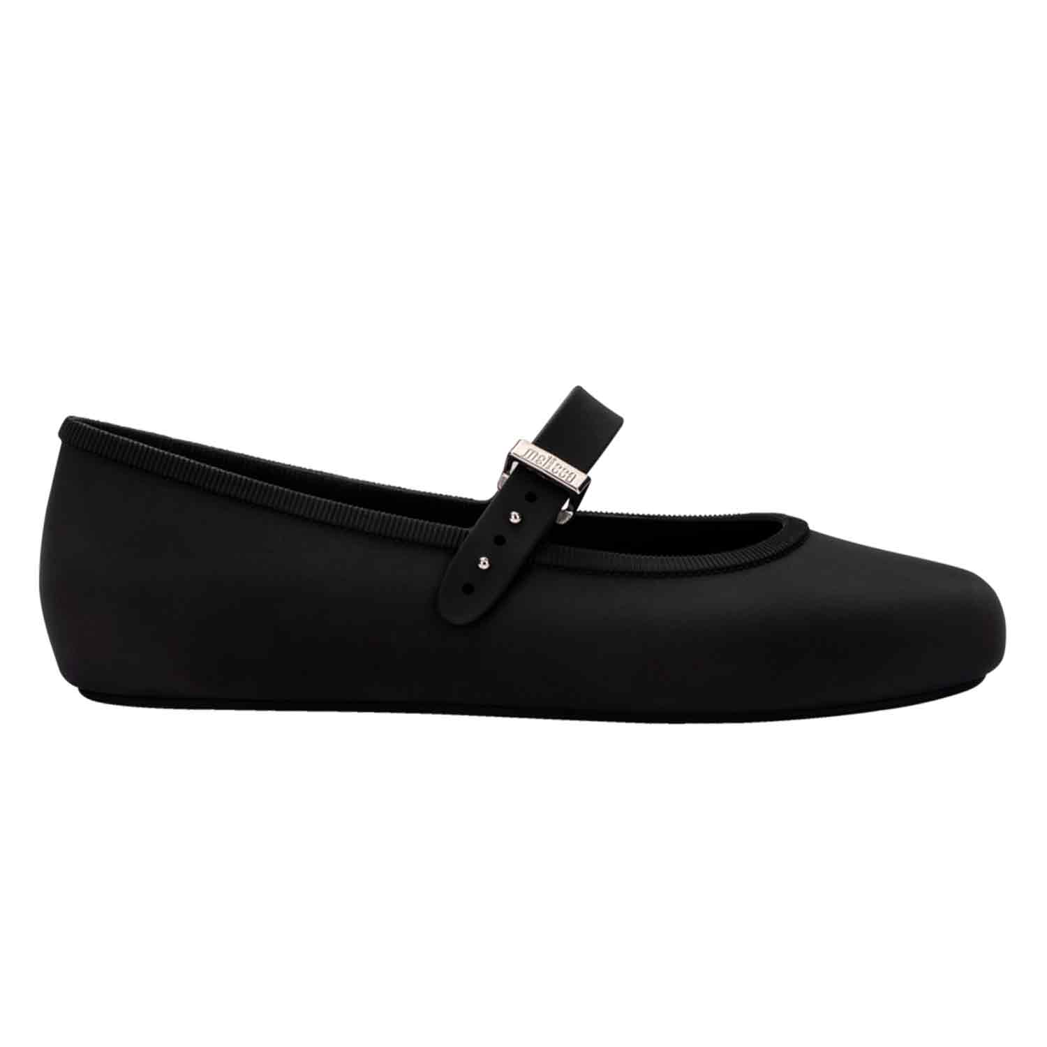 Melissa Soft Jelly Ballerina Flat In Black, Women's At Urban Outfitters In Black