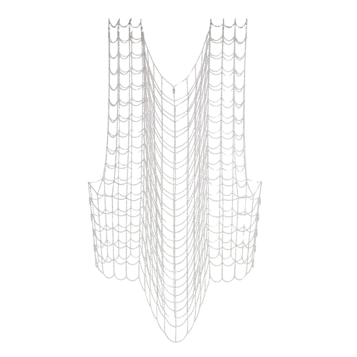 Mhart Men's Silver Draped Chain Top In Silver