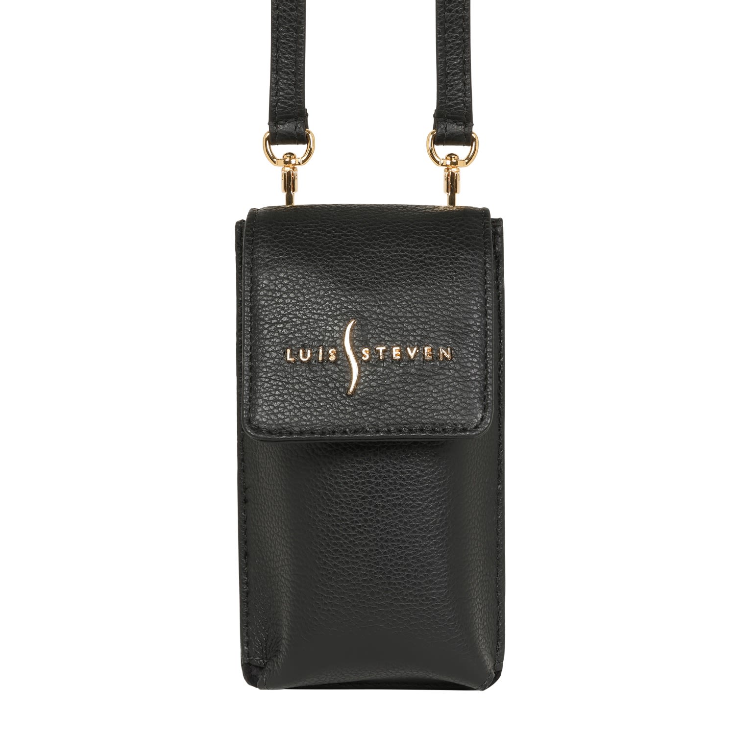 Women's Smartphone Pouch - Black Pebble | One Size | Luis Steven