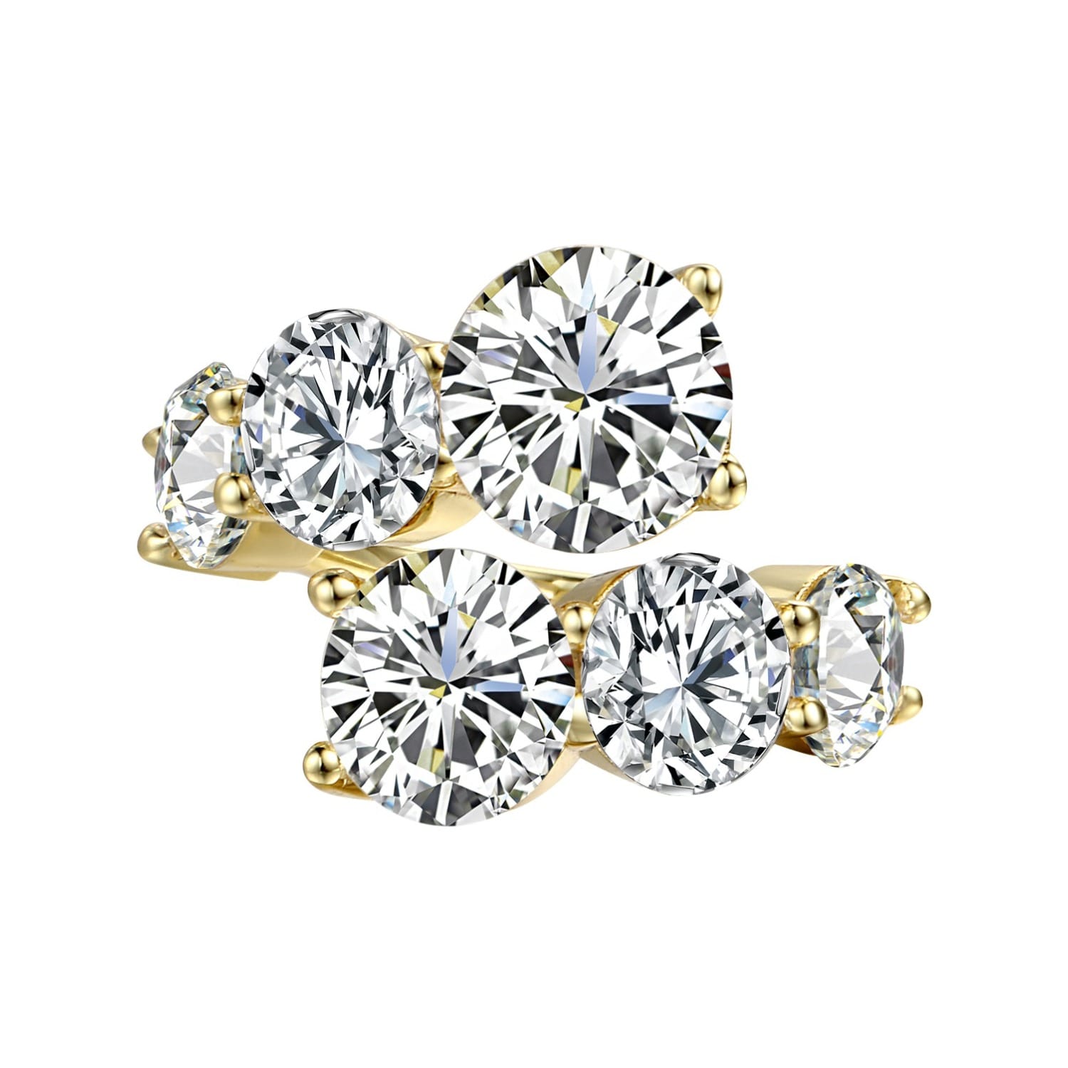 Onewildone Women's Silver / Gold It's Never Too Late Wrap Ring In Multi