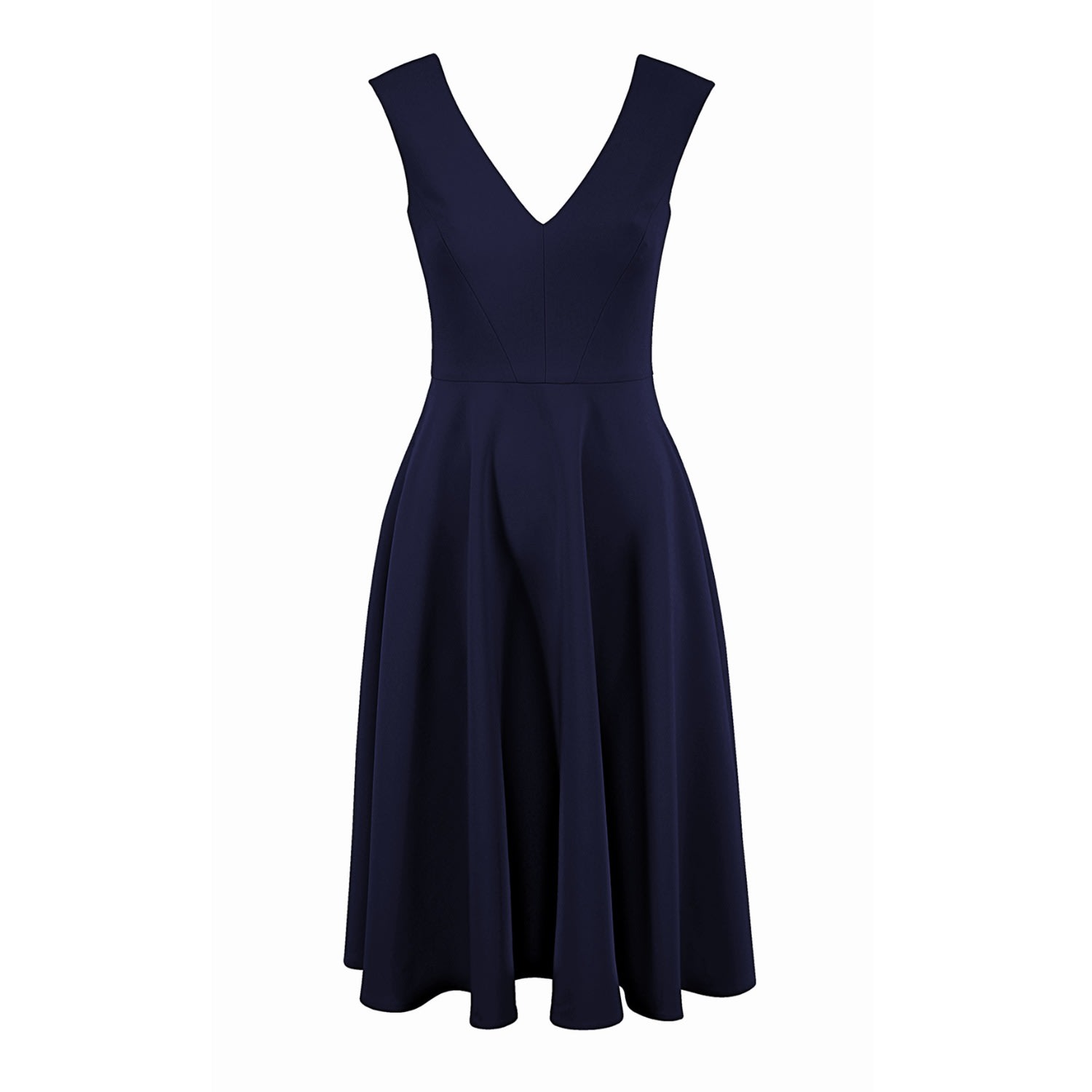 Women’s Carlota Navy Blue A Line Midi Dress Large Vikiglow