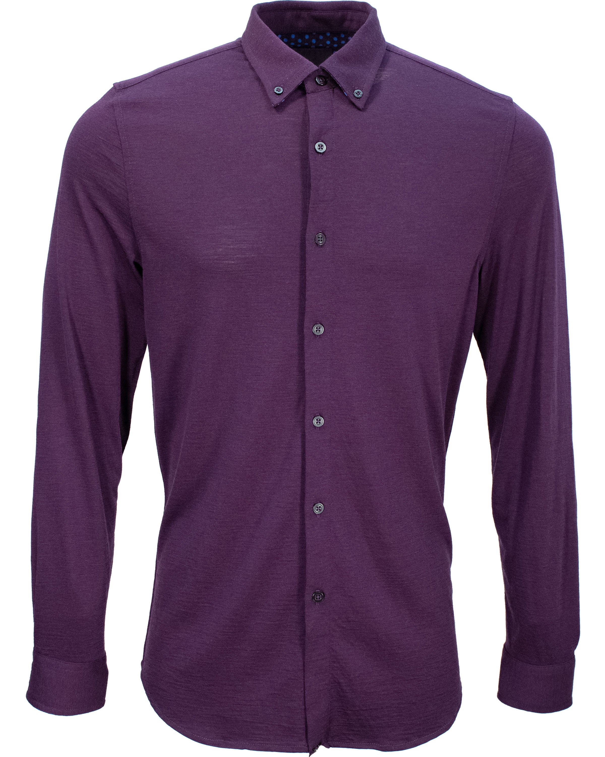 Men’s Pink / Purple Shawn Merino Shirt - Plum Large Lords of Harlech