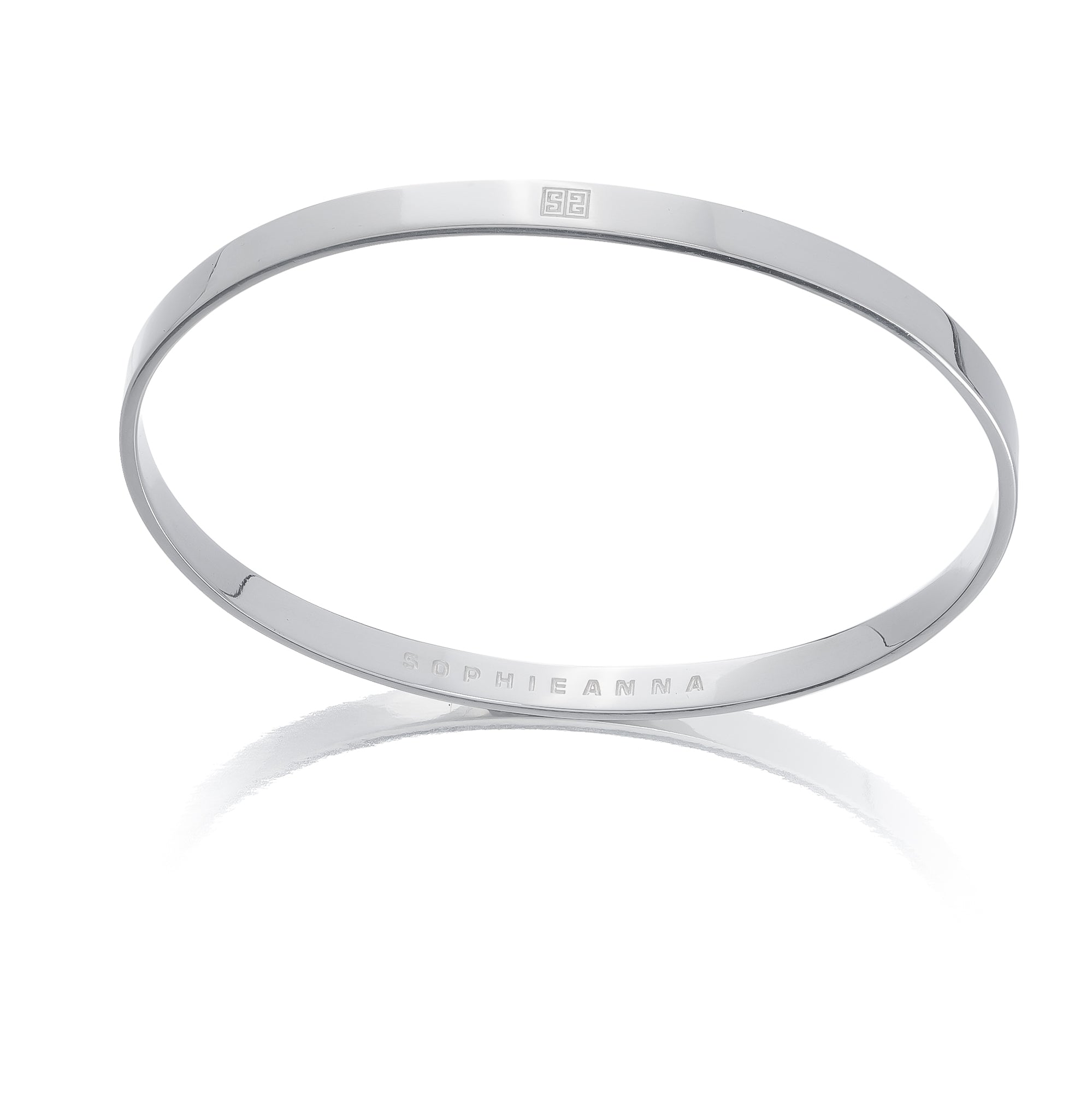 Women’s Bangle 4Mm - Silver Sophie Anna