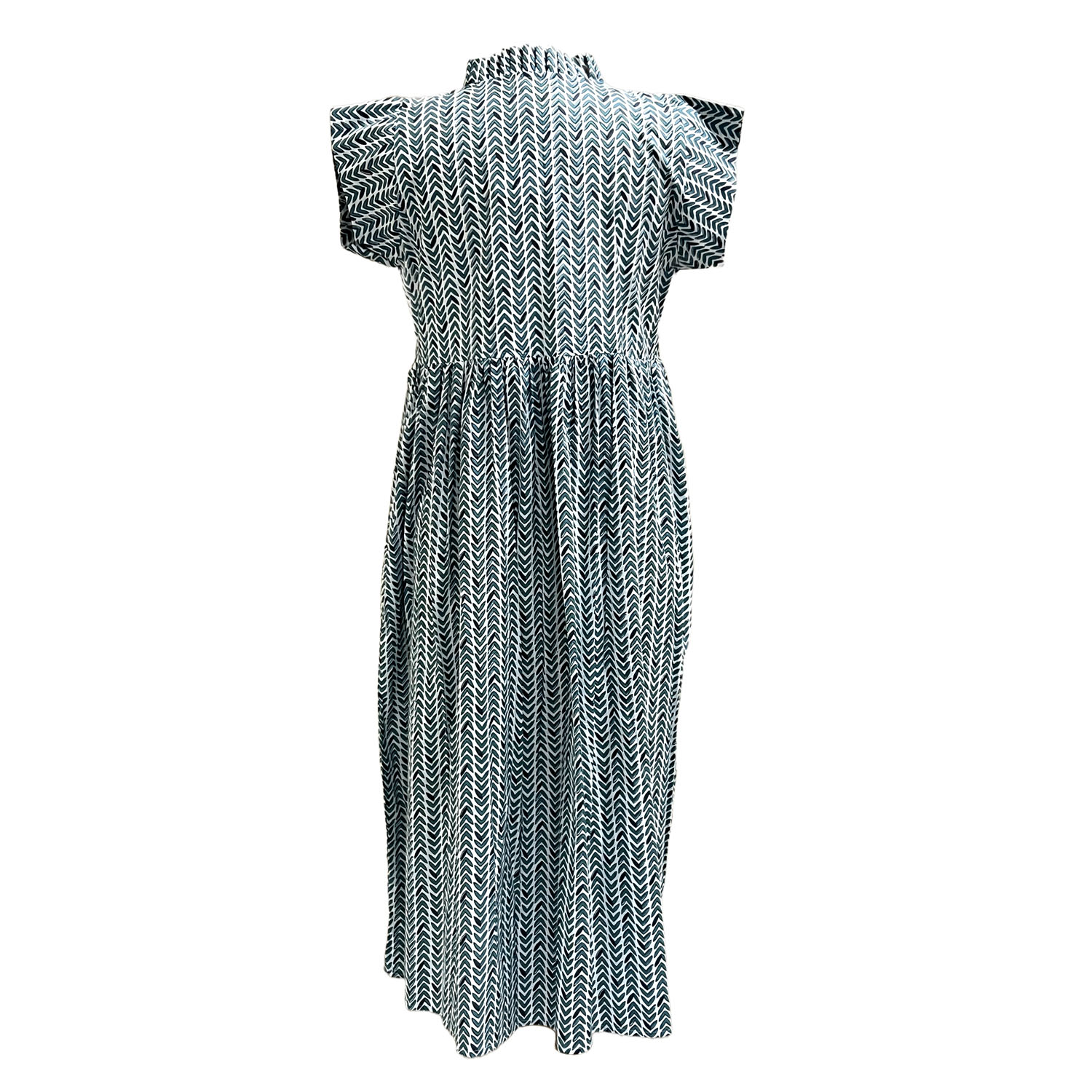 Jayshree Dalal Women's Blue / White Freya Midi Dress In Azure