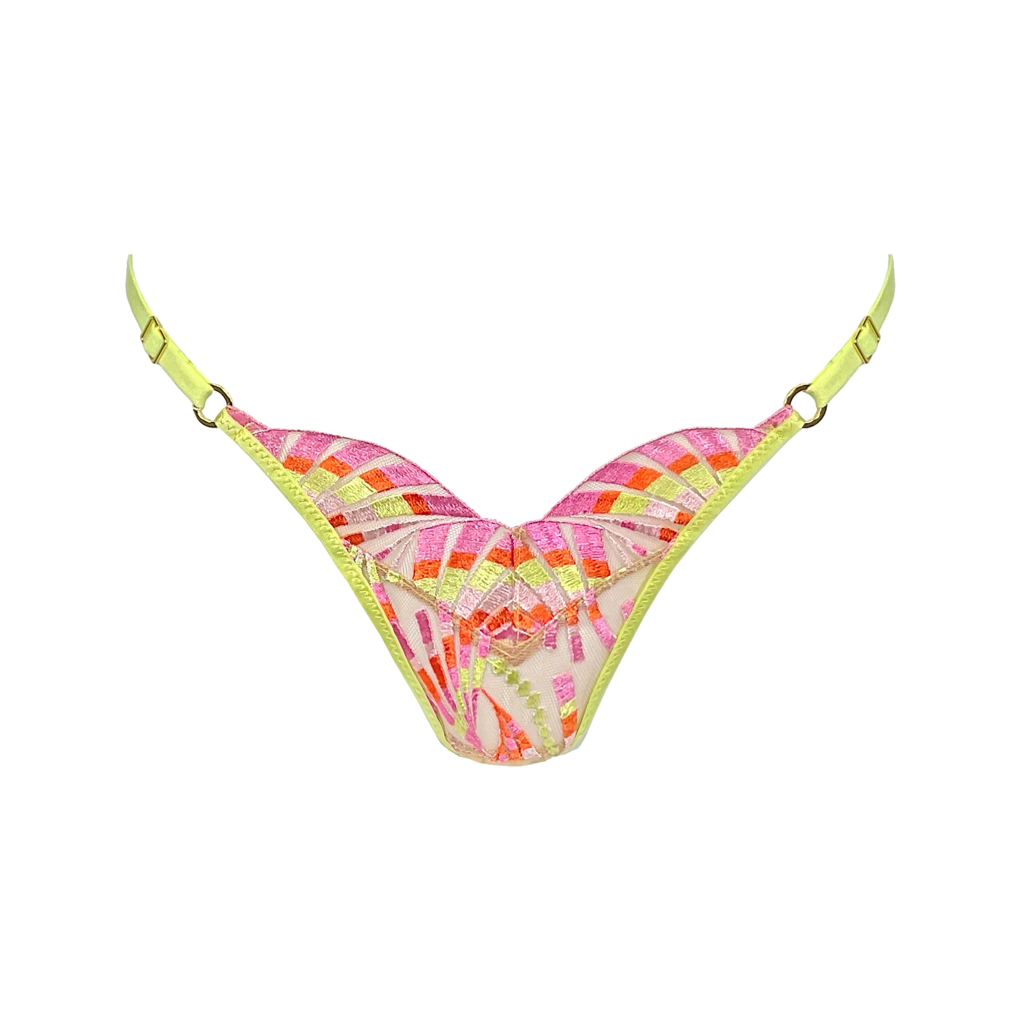 Somewhere Never Women's Yellow / Orange / Pink Super Fan Thong In Yellow/orange/pink