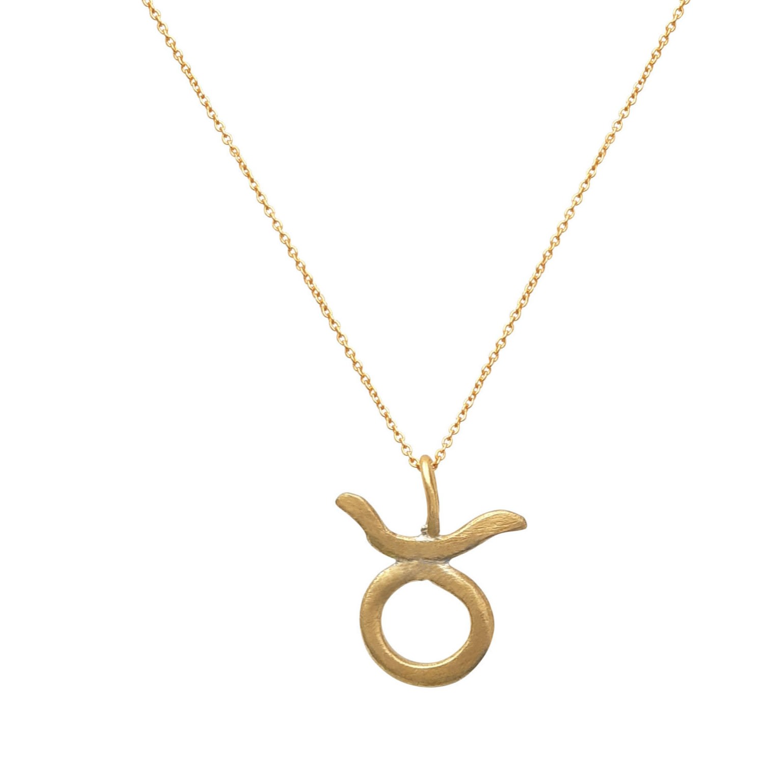 Lily Flo Jewellery Women's Taurus Yellow Gold Pendant Necklace