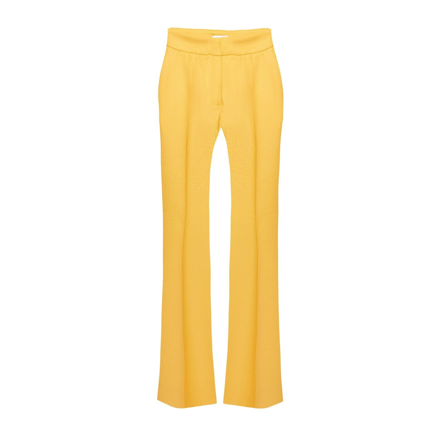 Women’s Yellow / Orange Flared Wool Trousers In Yellow Medium Epuzer