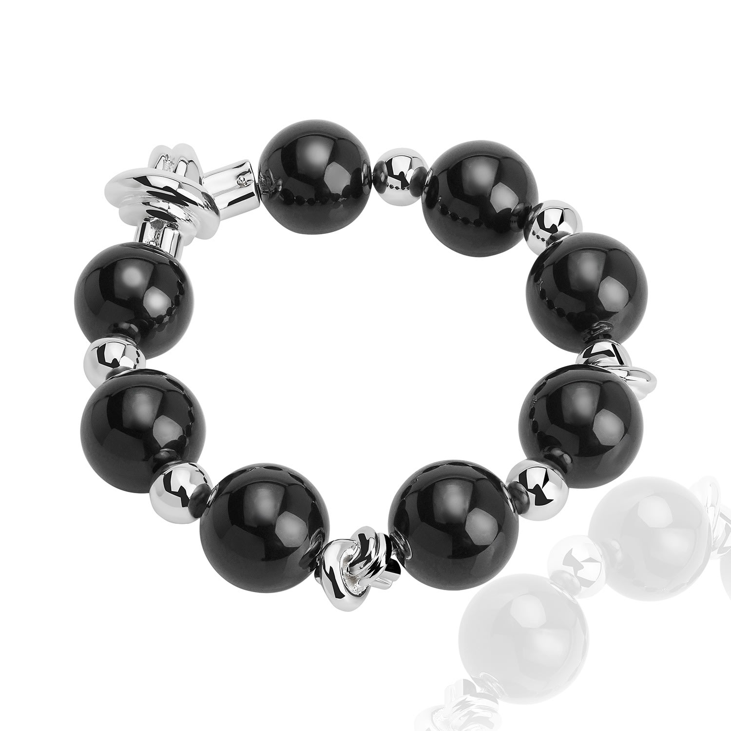 Tane México 1942 Women's Silver / Black Pre-hispanic Bracelet