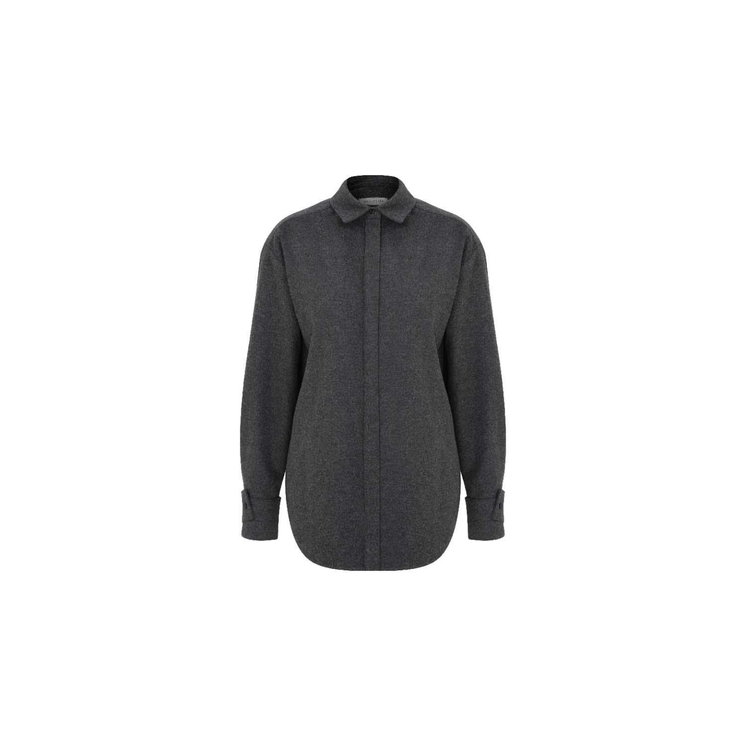 Nazli Ceren Women's Grey Ravenna Wool Blend Shirt In Antracite In Grey