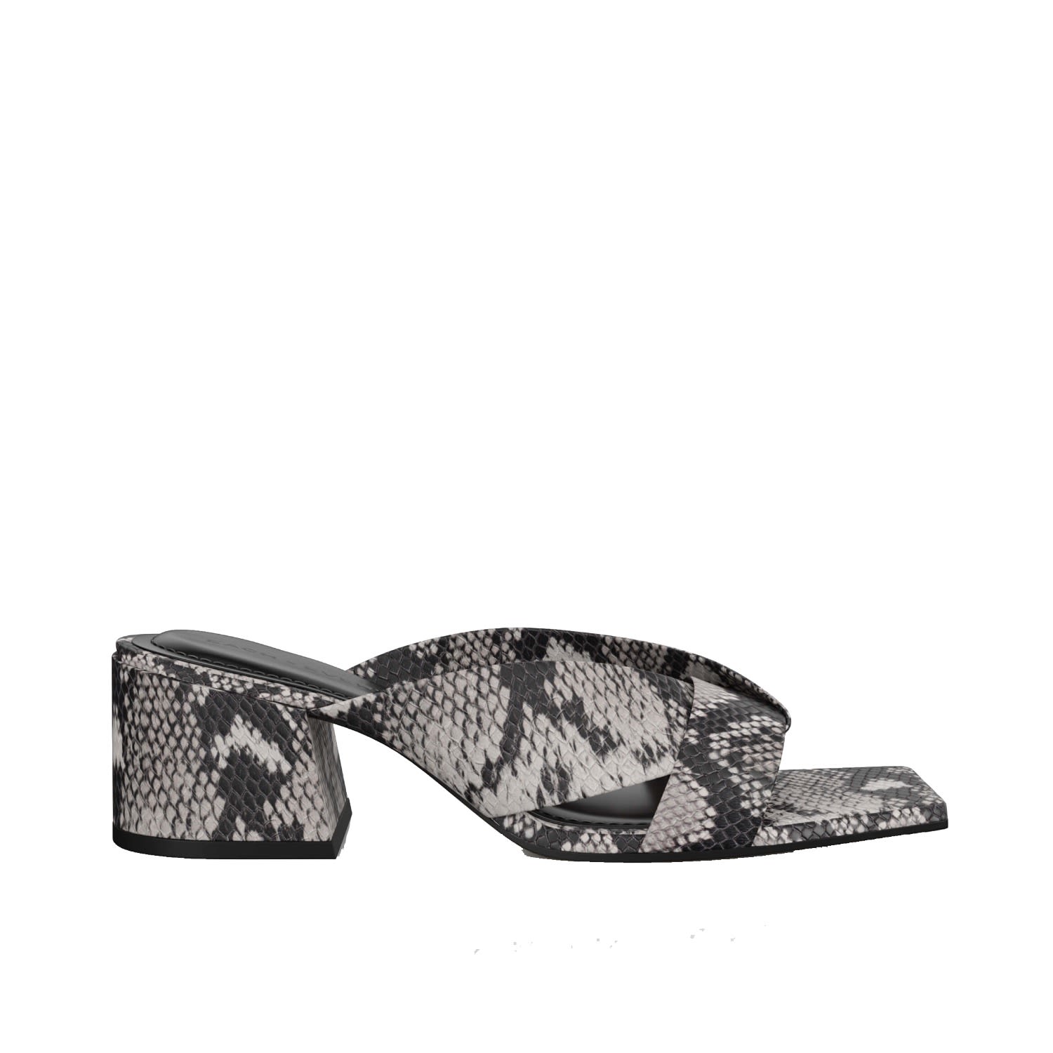 Women’s Tie Mules In Grey Snake Leather 5 Uk Each X Every