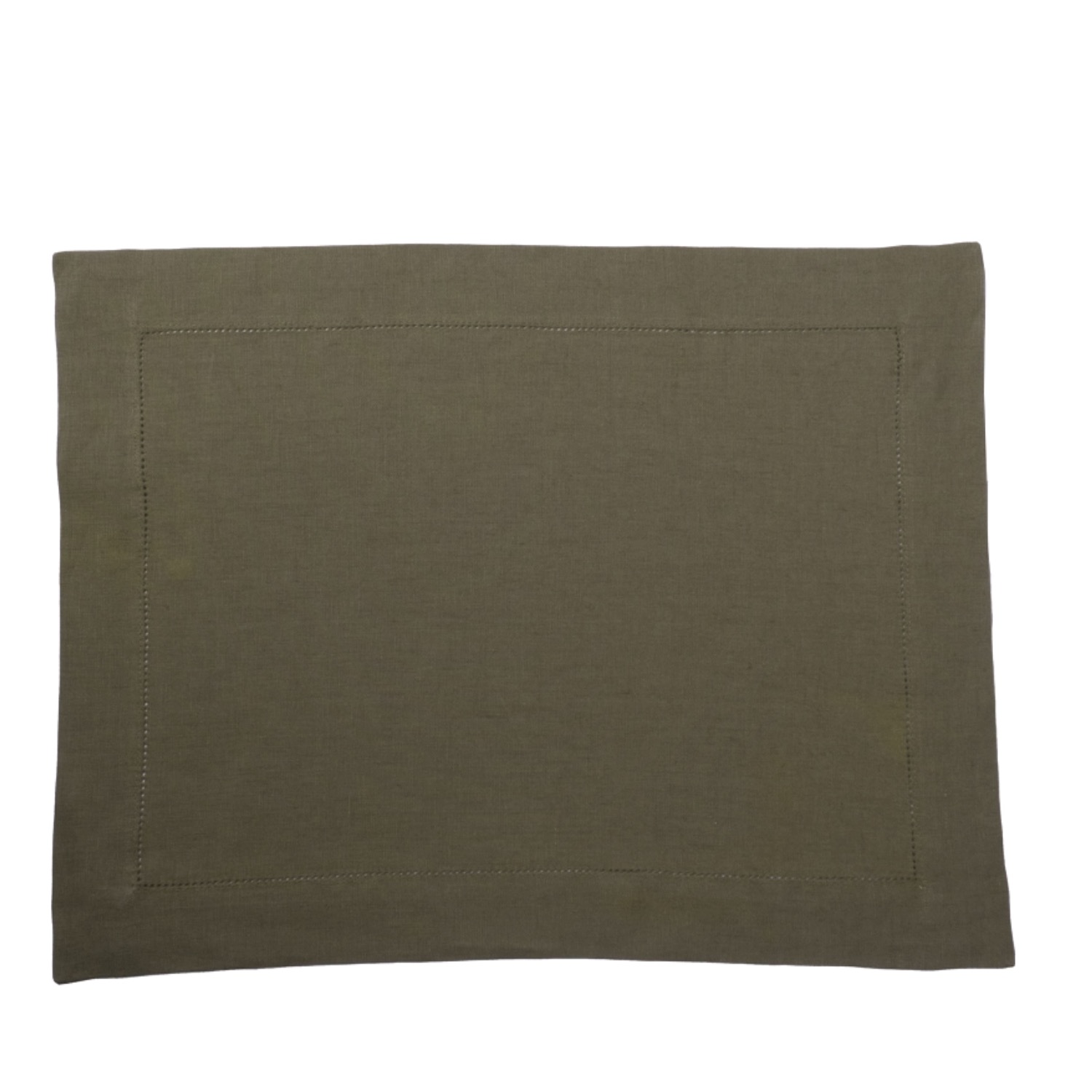 Km Home Collection Green Oliva Linen Placemat Set