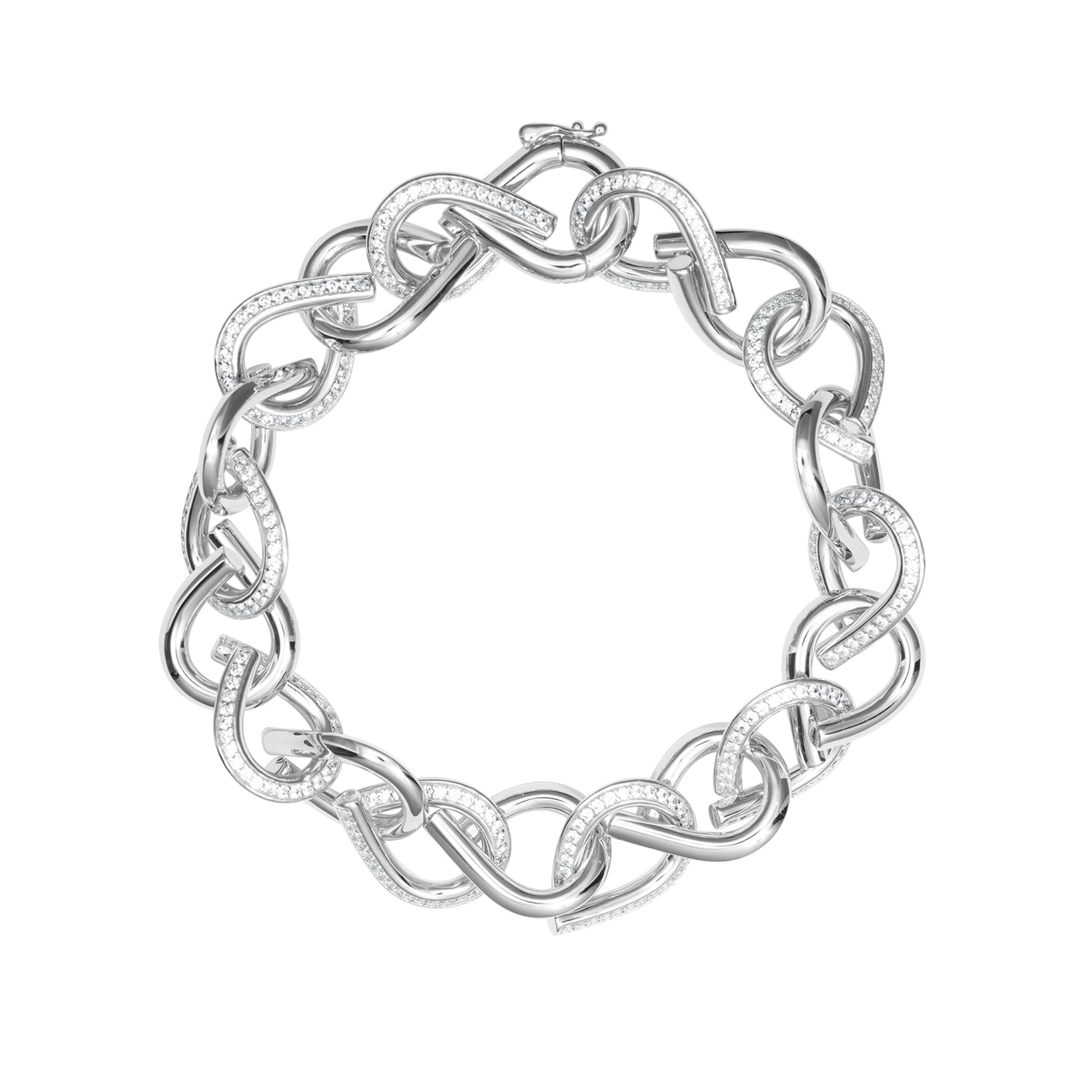 Meulien Women's Waterdrop Link Bracelet - Silver