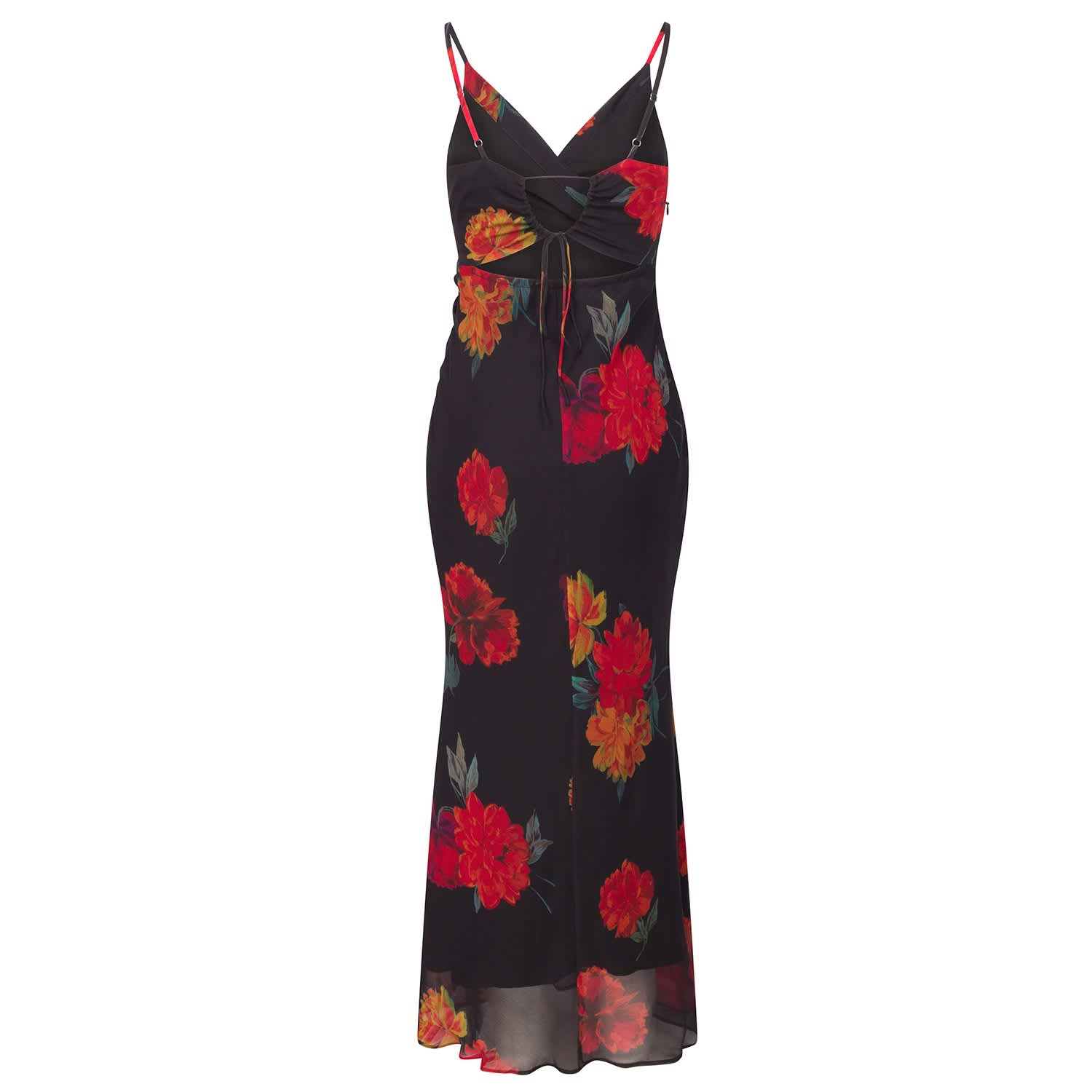 Addie Tiered Cami Tie Maxi Dress - ShopperBoard
