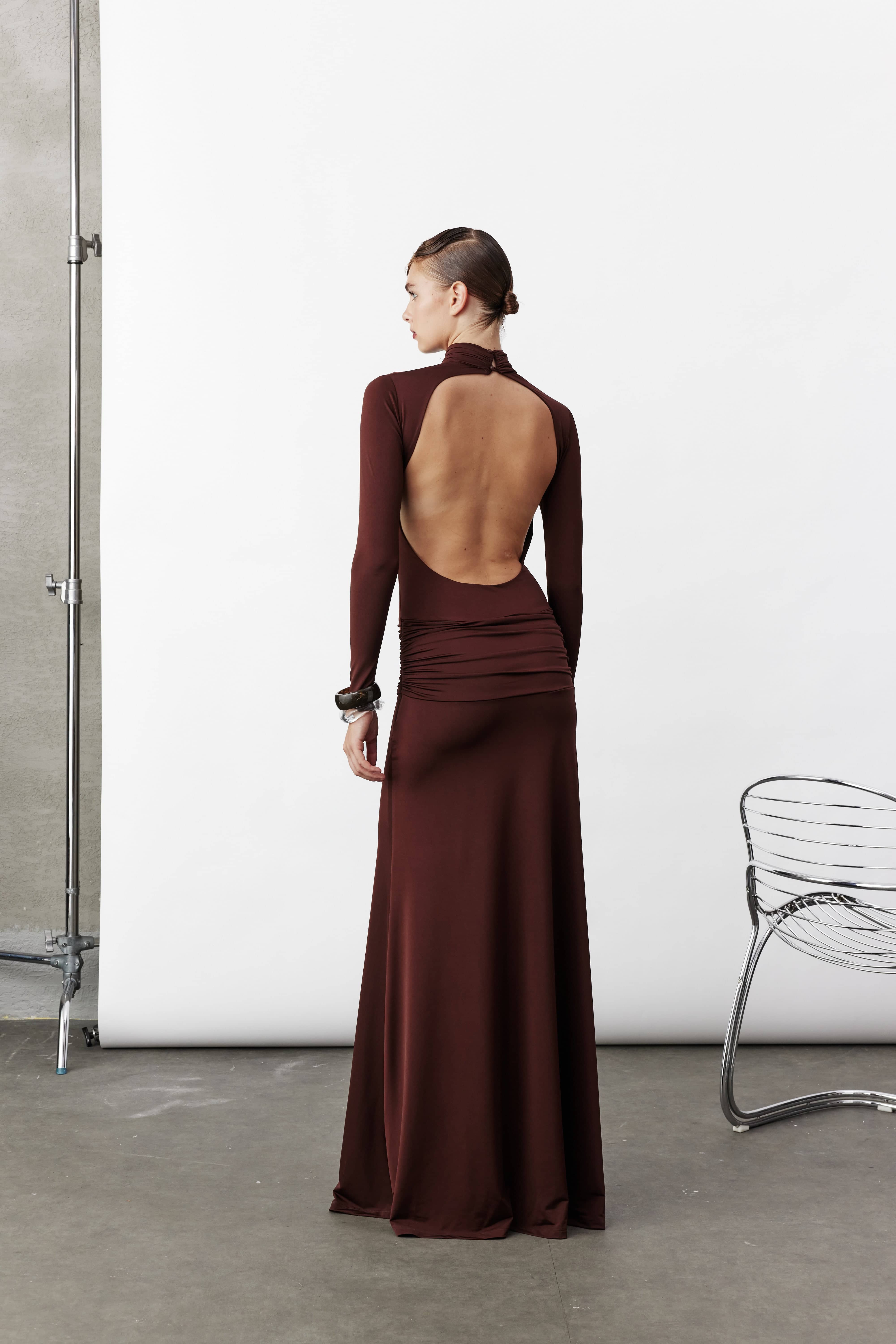 sienna jersey maxi dress Long | NAZLI CEREN Indian Dresses