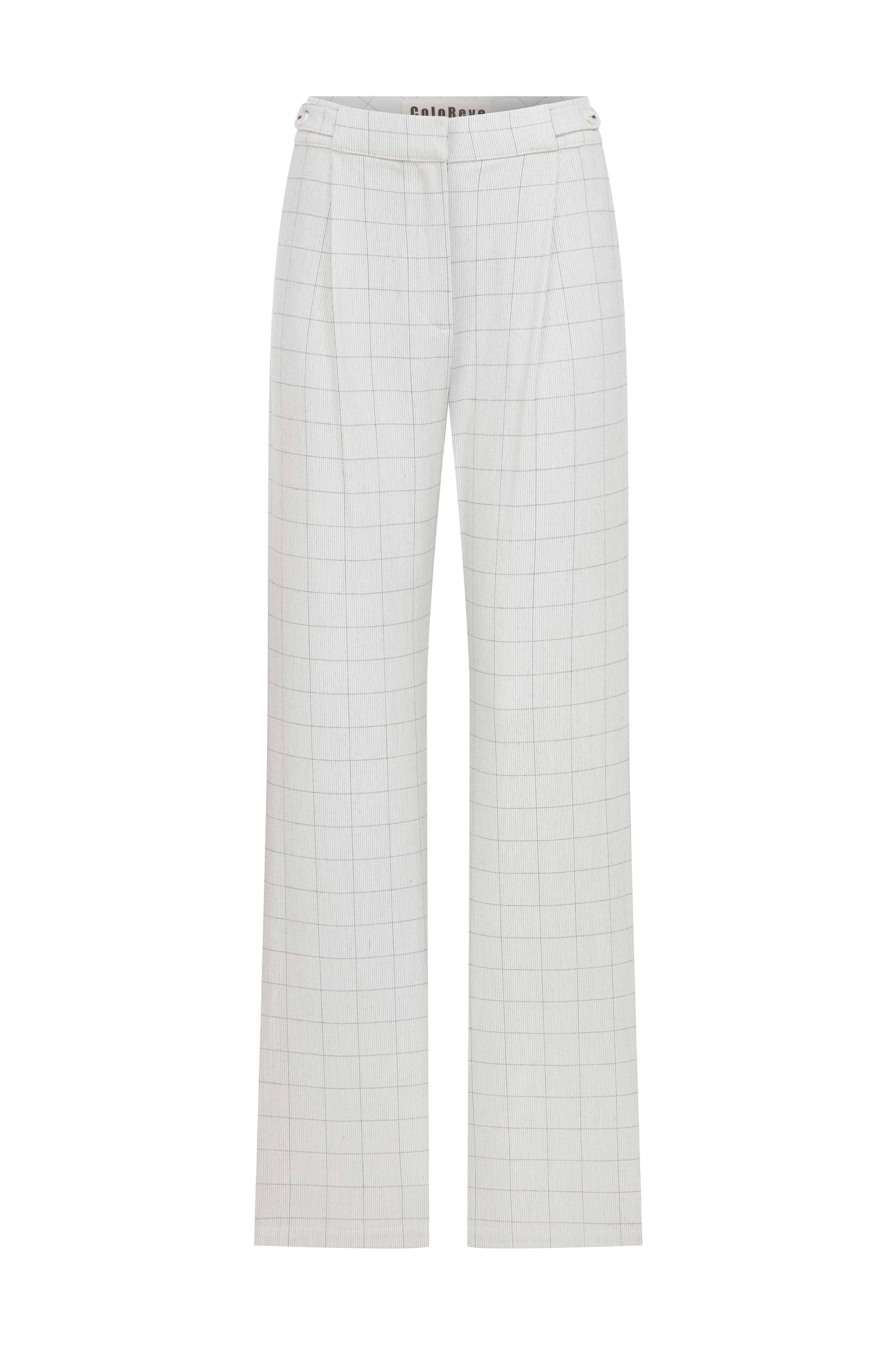 Coloreve Women's Neutrals / White Off White Squared Pants In White
