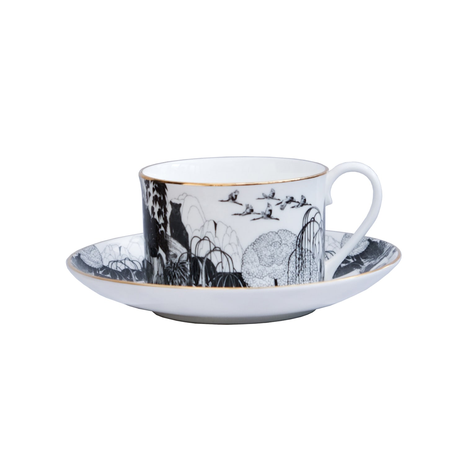 Abi Overland Jersey Black Where The Cats Dream Fine Bone China Tea Cup And Saucer
