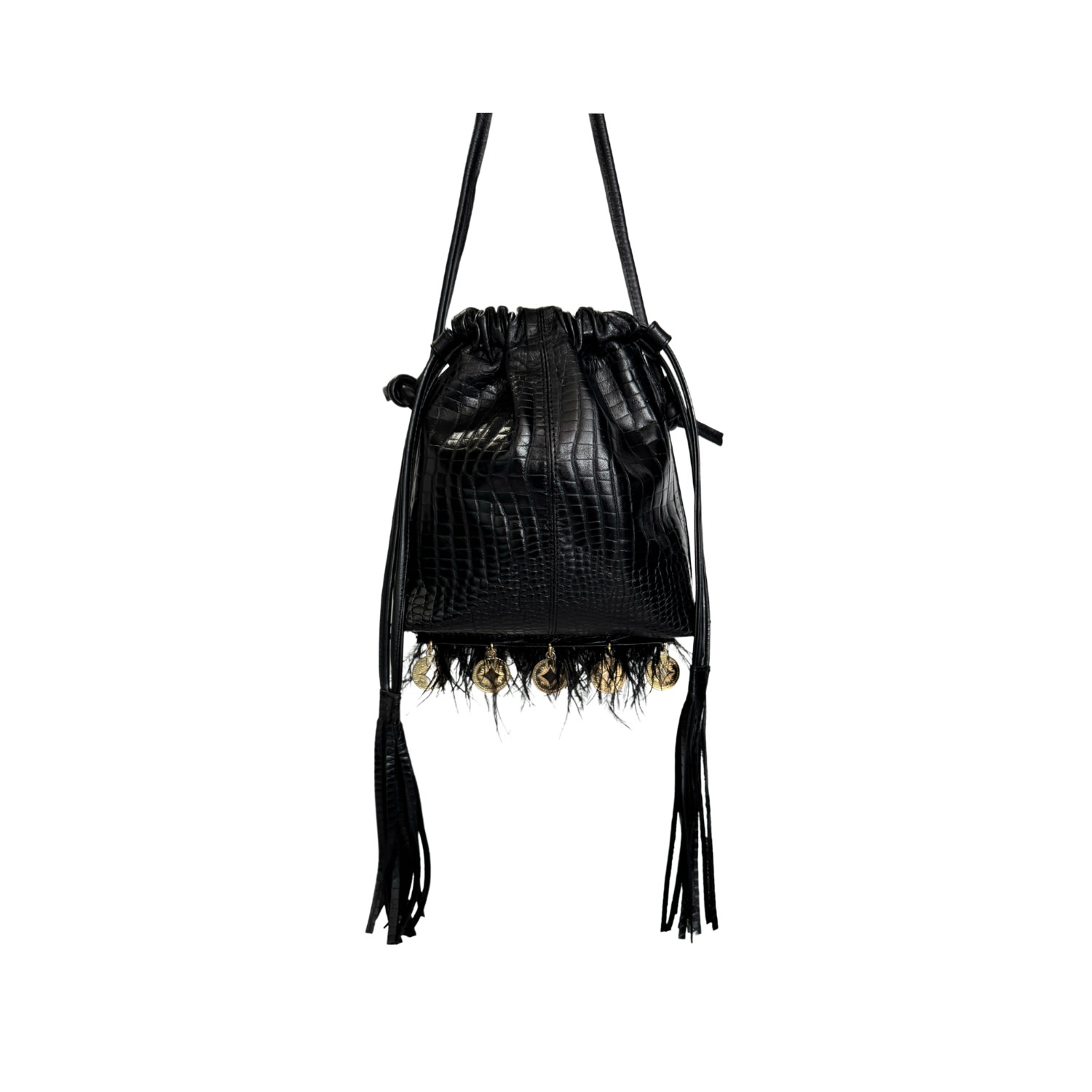 Indigolush Women's Freyja Leather Bag Black