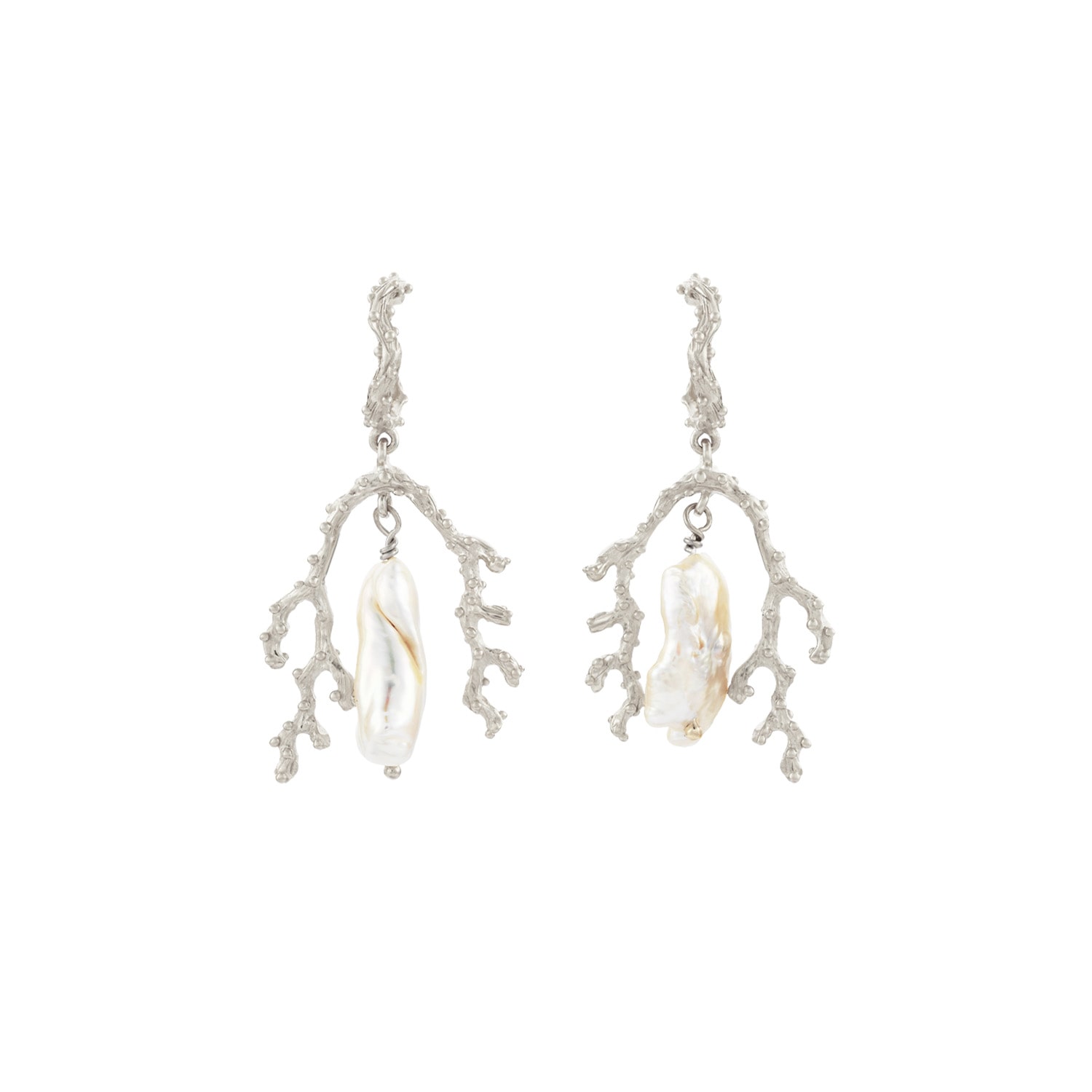 Zoe And Morgan Women's Silver / White Mutiara Earrings Silver With Pearl In Multi