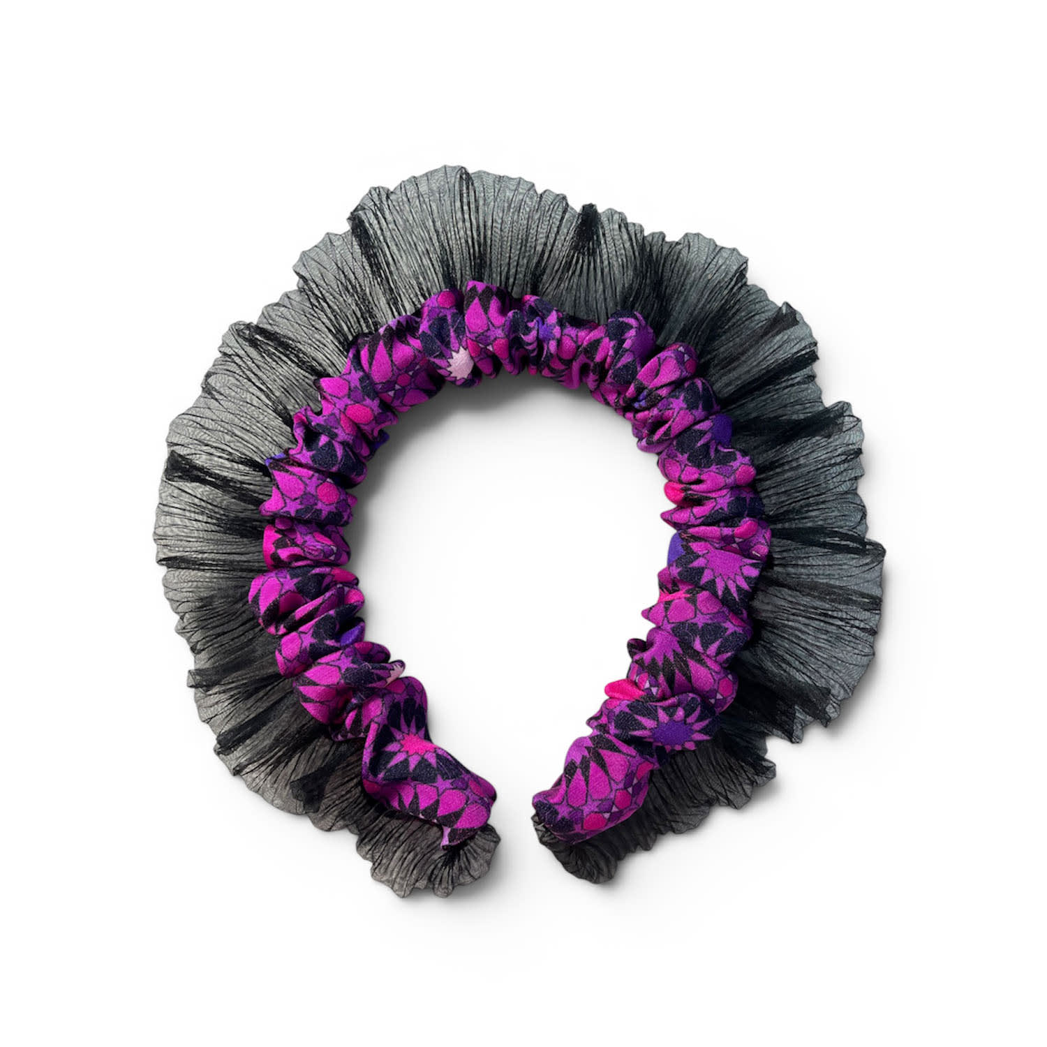 Women's Aziz Scrunchie Silk Headband In Pink | One Size | Tramp in Disguise