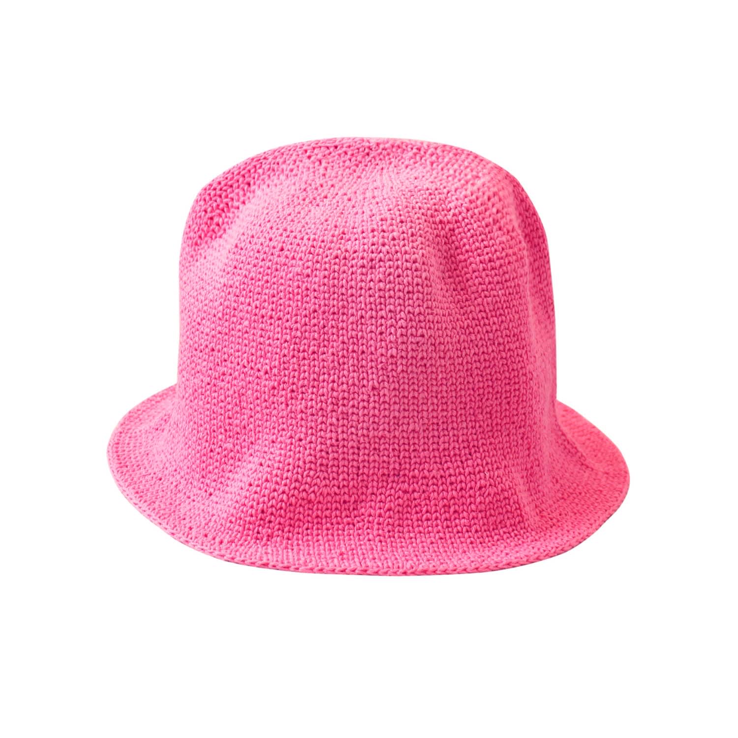 Malibu - Crochet Weave Toquilla Straw Bucket Hat | Artesano, Hot Pink/Tomato Red / S: 54 cm