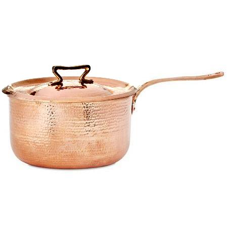 Amoretti Brothers Hammered Copper Stockpot 10 qt W Standard Lid