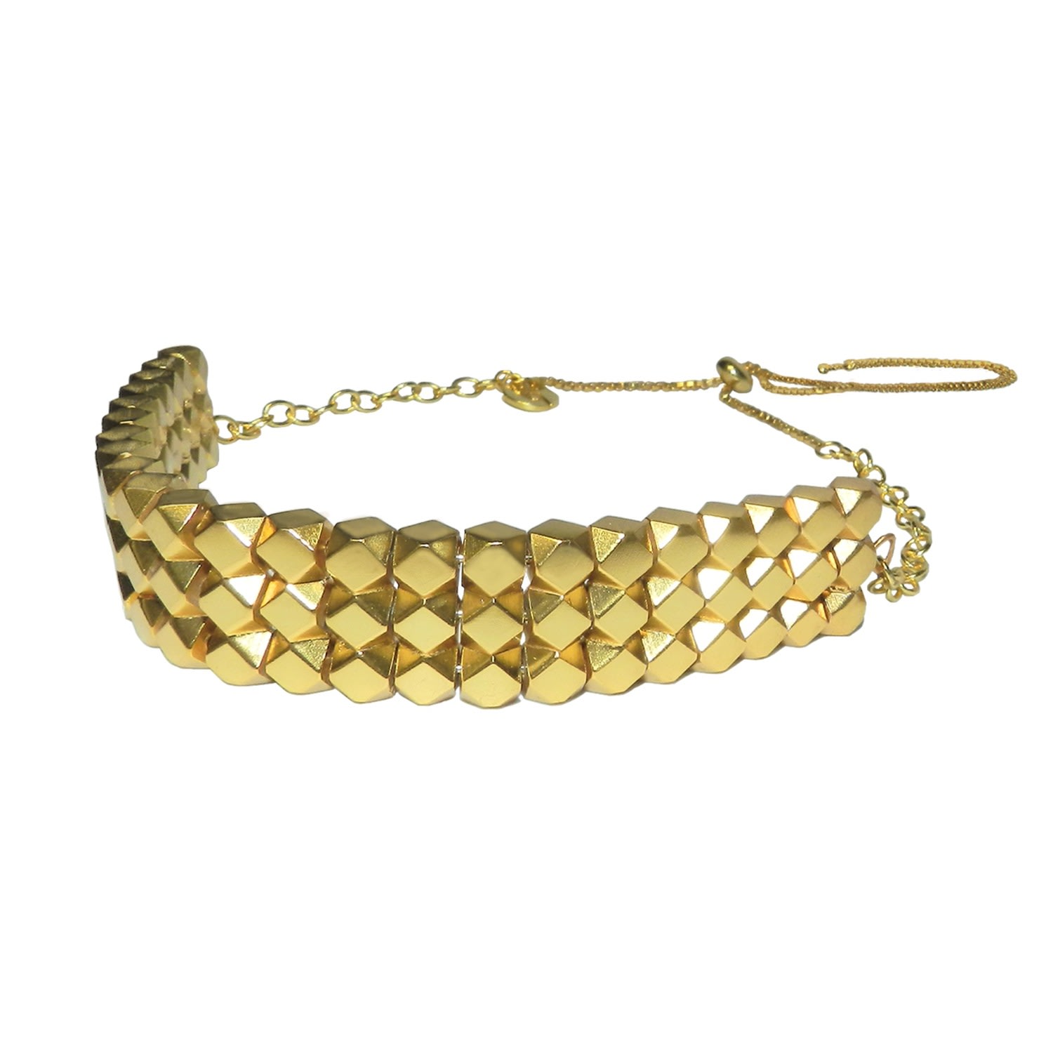 Women’s Gold Nugget Choker Polki