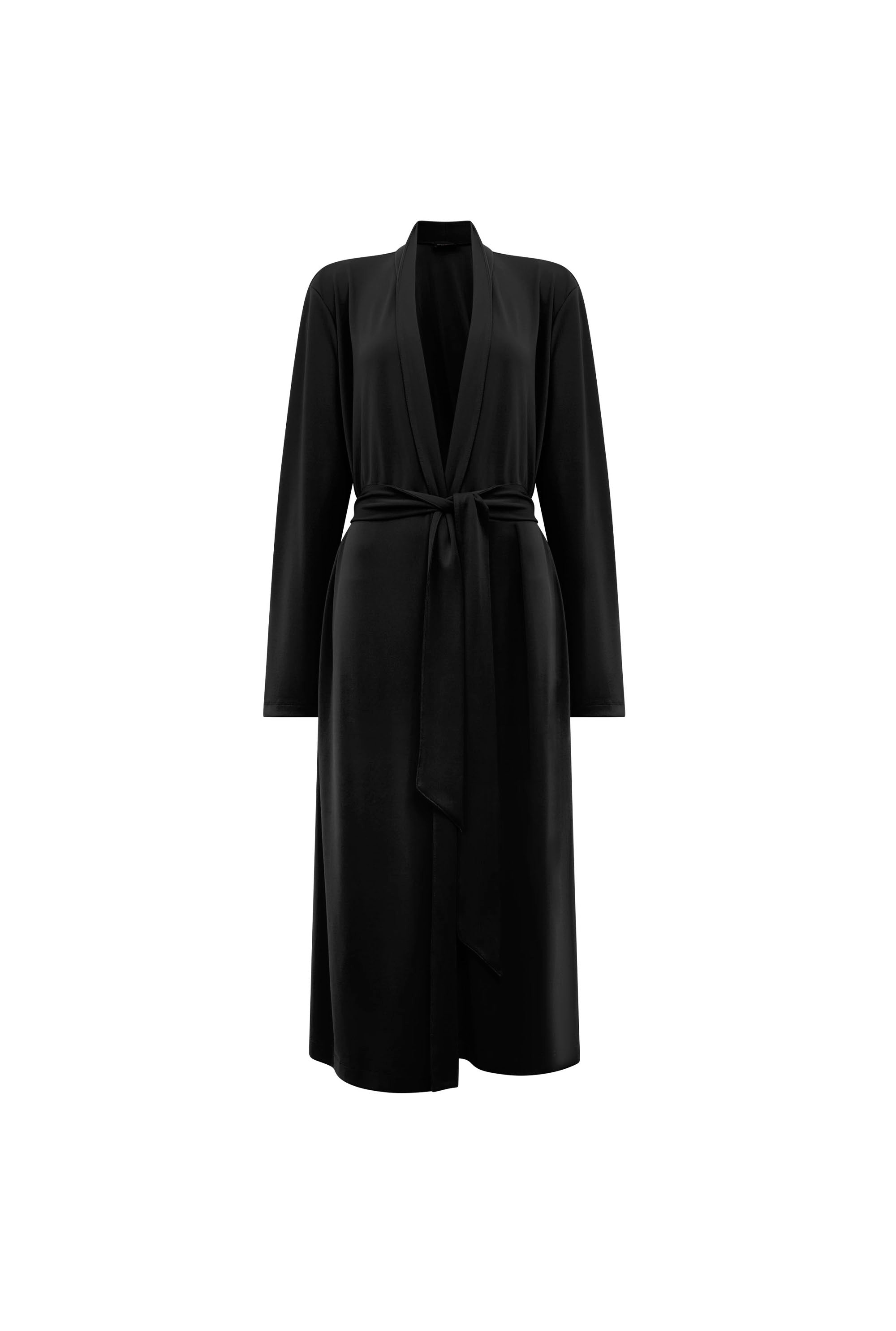 Women's Black Jersey Longline Cardigan | Small | James Lakeland