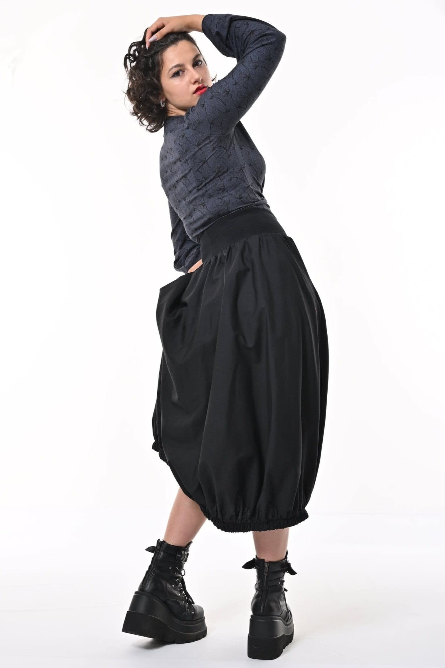 Ram Parachute Skirt In Black | Frock Tales | Wolf & Badger