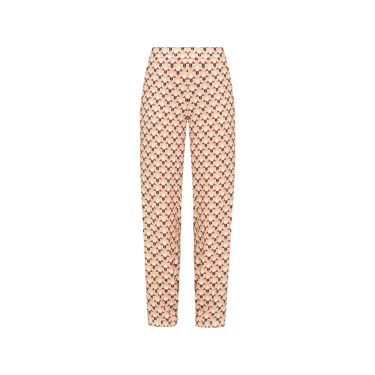 Avenue 8 Women's Straight Pants With Triangle Print In Neutral