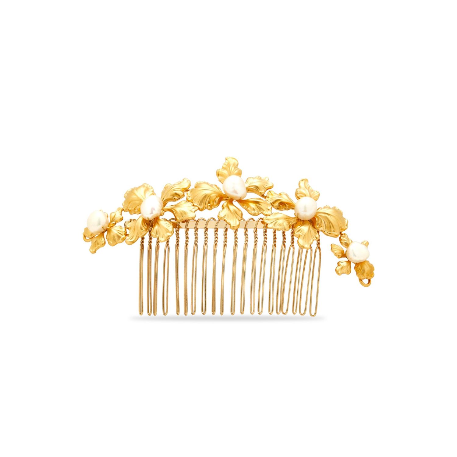 Stephanie Browne Australia Women's Gold Orchid Road Pearl Comb