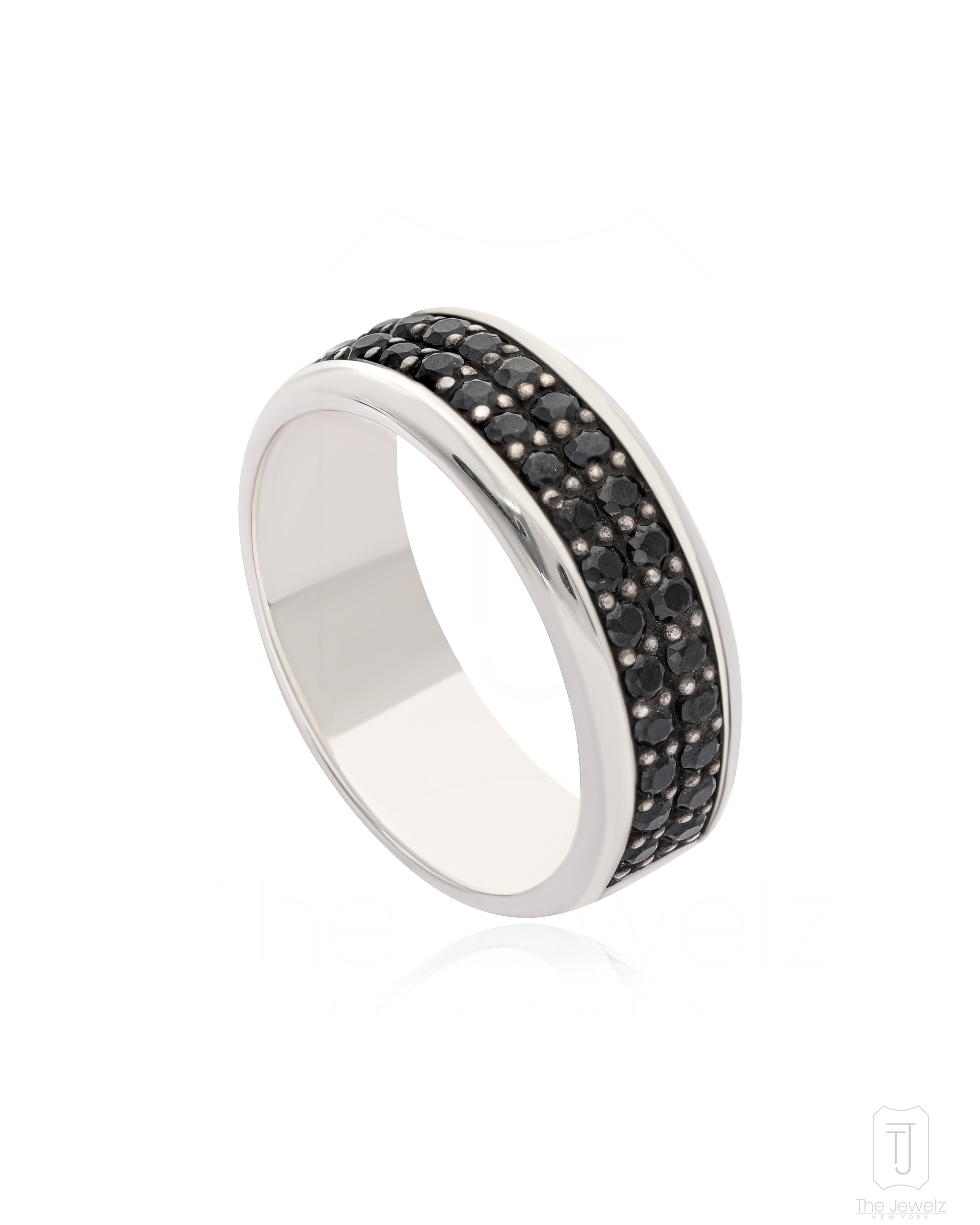 The Jewelz Men's Silver Animus Essence Spinel Band Ring Gifting For Father's Day