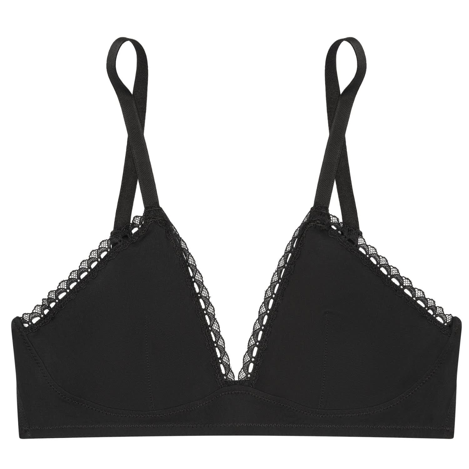 Women's Black Modal Air Triangle Bra | Medium | Verdant Intimates